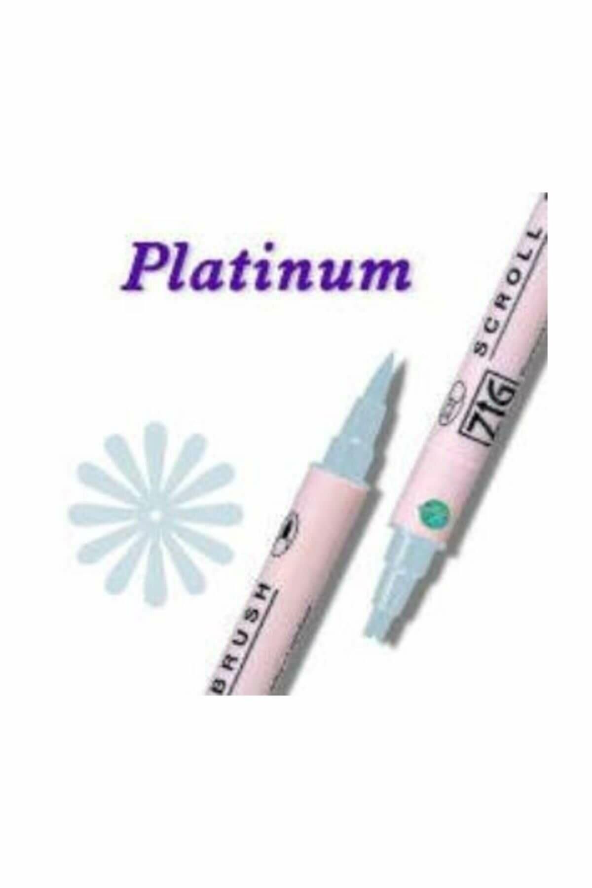 Zig-Scroll & Brush Double Line and Brush Tip Calligraphy and Shading Pen 091 Platinum 5