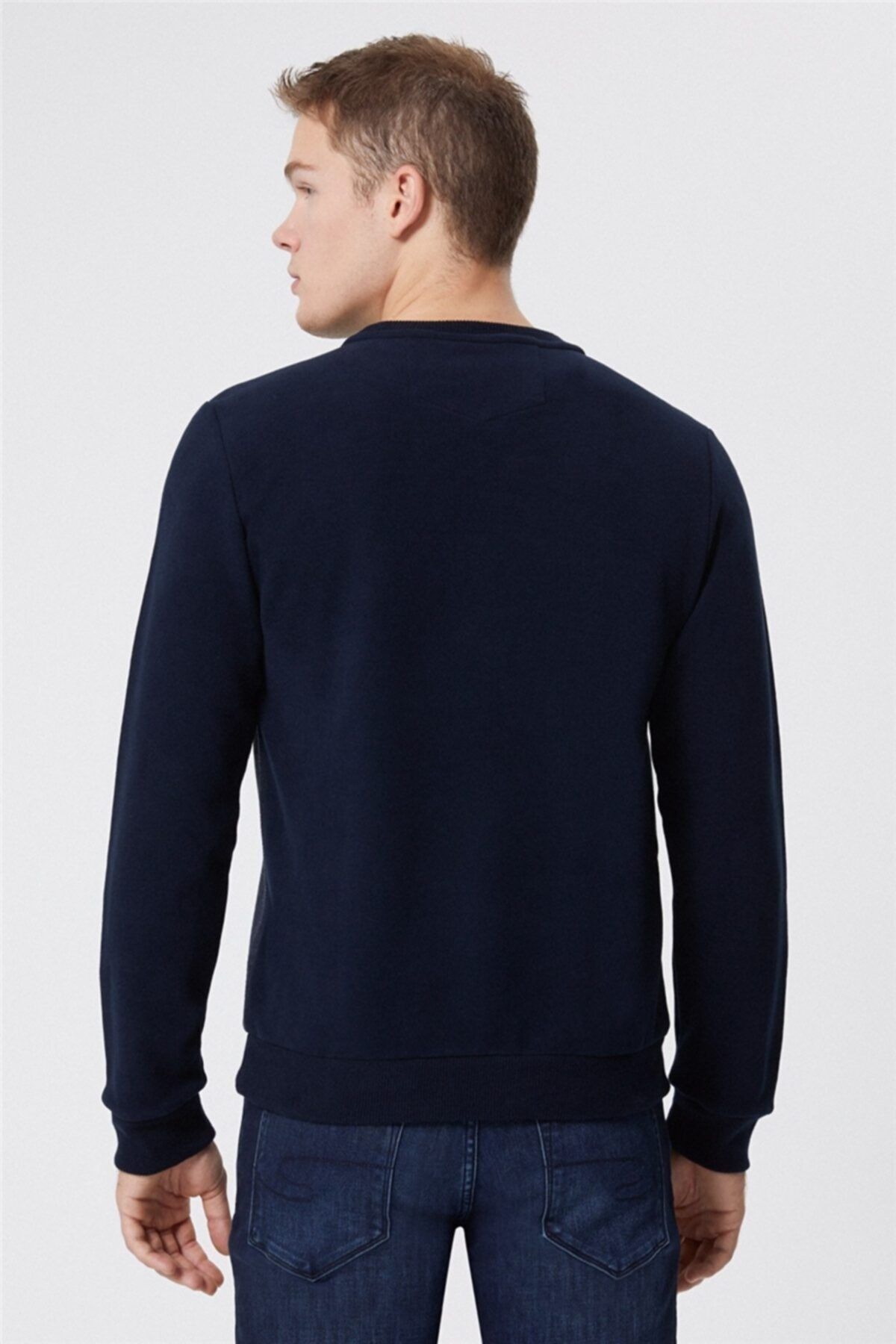 سویشرت آبی مردانه Male Newdiagonal O Yaka Sweatshirt K. Lacivert 221 LCM 241043 Lee Cooper