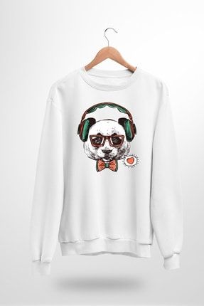 Colorful Panda Beyaz Sweatshirt TYC00237097591