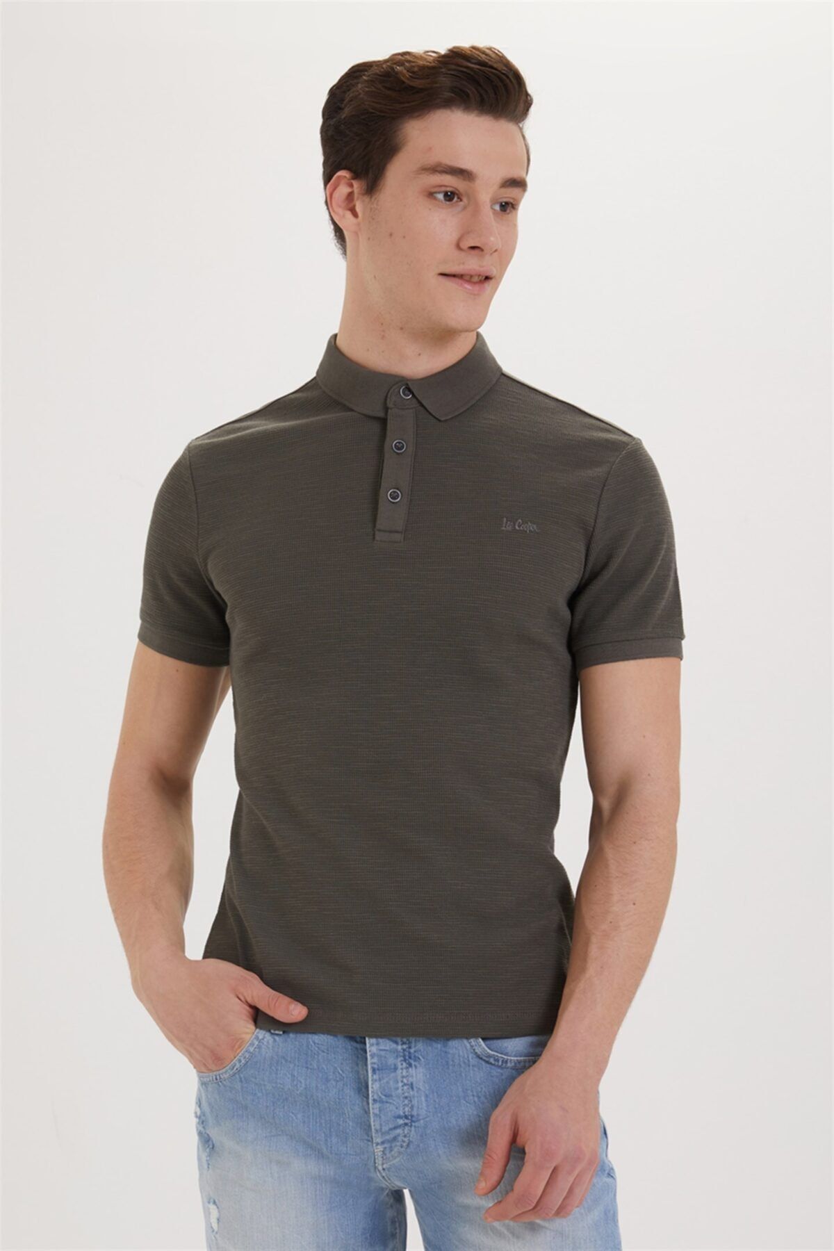 تی شرت سبز مردانه Yaka Tylen مردانه's Polo Haki Lee Cooper