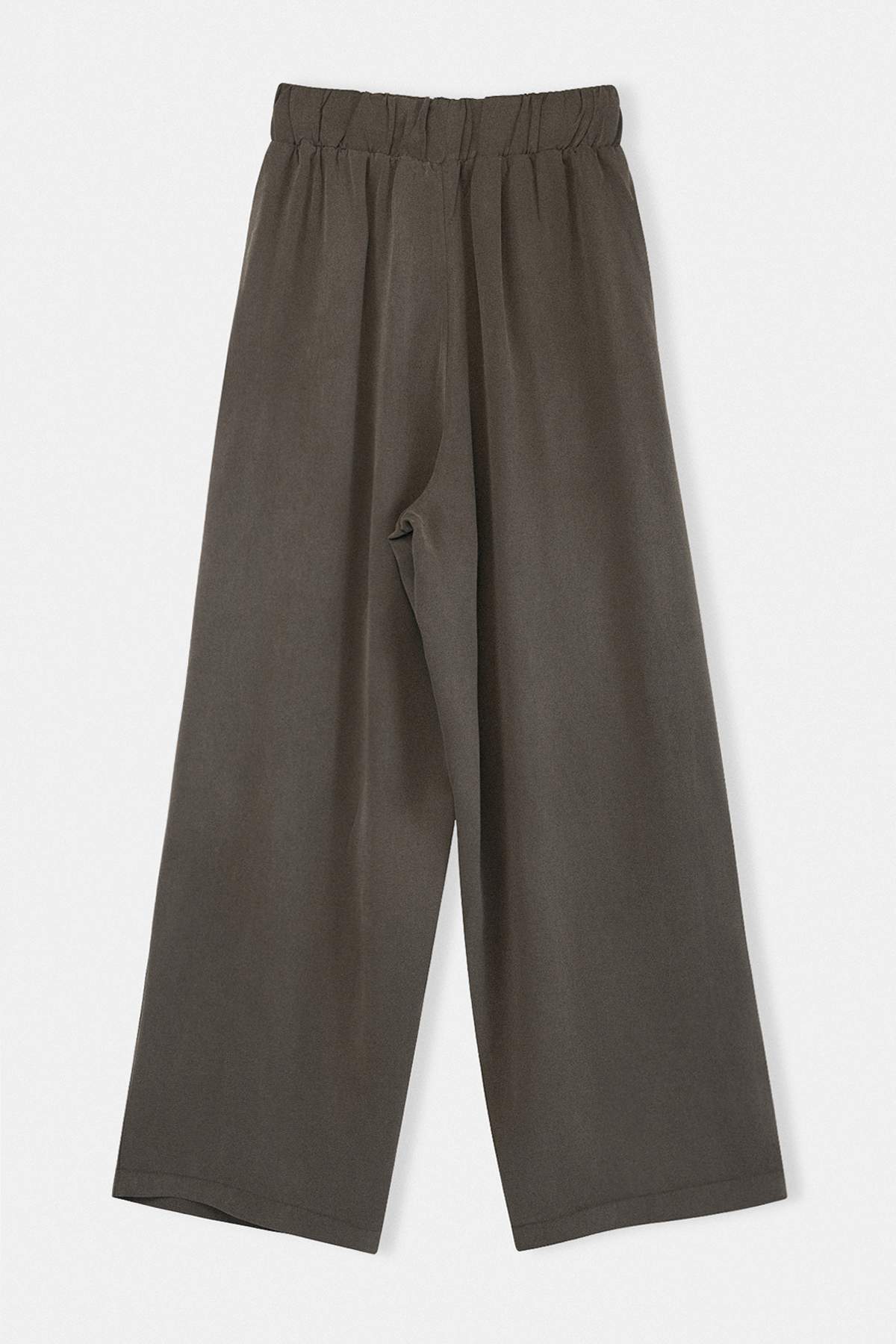 Trendyolmilla  Haki Yüksek Bel Rahat Kalıp Beli Pileli Lastikli İpli Modal Yüksek Bel Pantolon TDRSS26PL00015 - Görsel 2