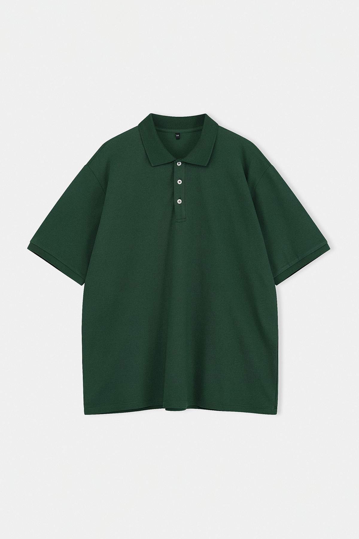 Trendyolmilla Man Büyük Beden Yeşil Regular/Normal Kesim Basic %100 Pamuk Polo Yaka T-shirt TMNSS24BF00000