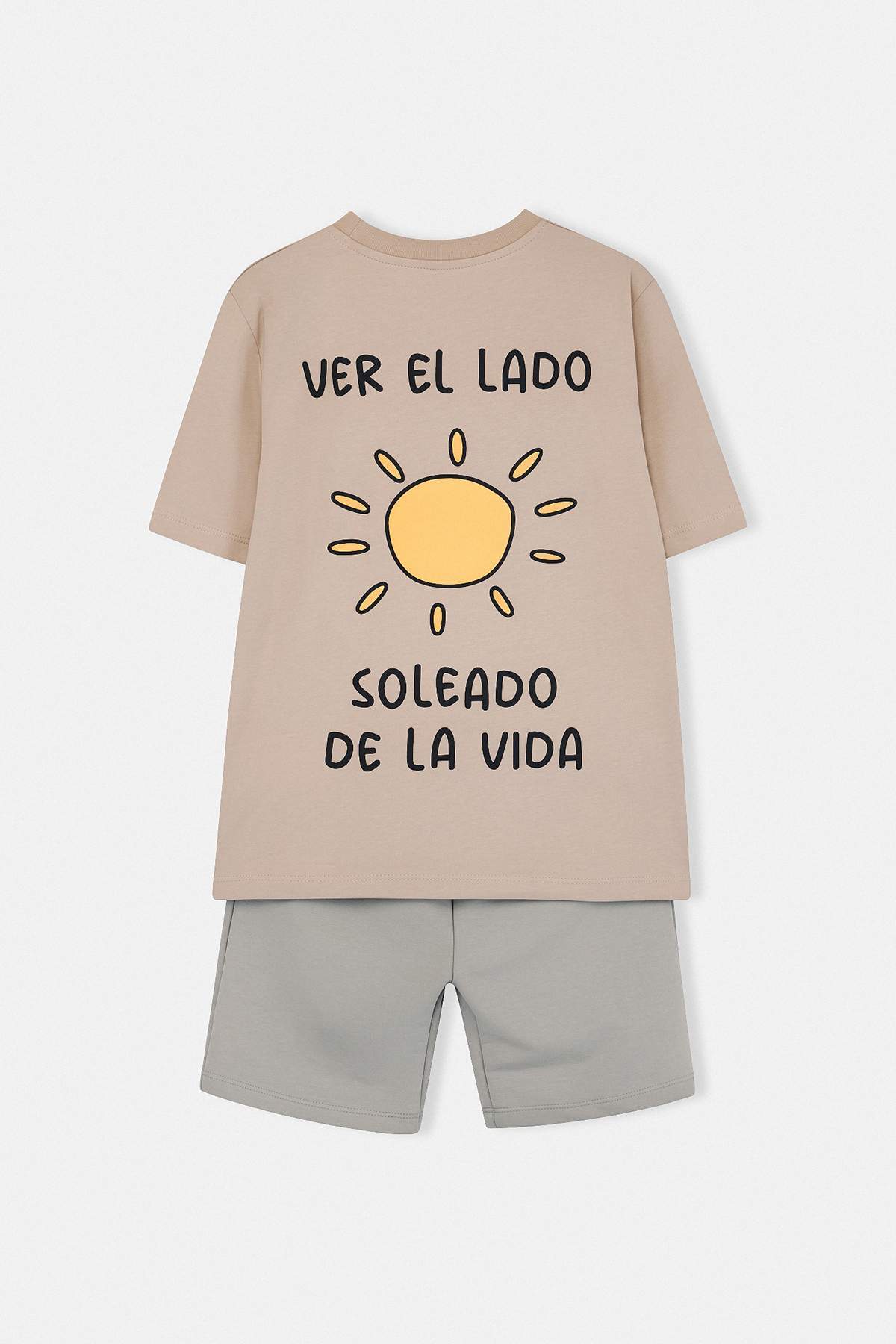 Trendyolmilla  Bej Düz Örme Erkek Çocuk Alt - Üst Takım TKDSS26AU00036 - Görsel 5