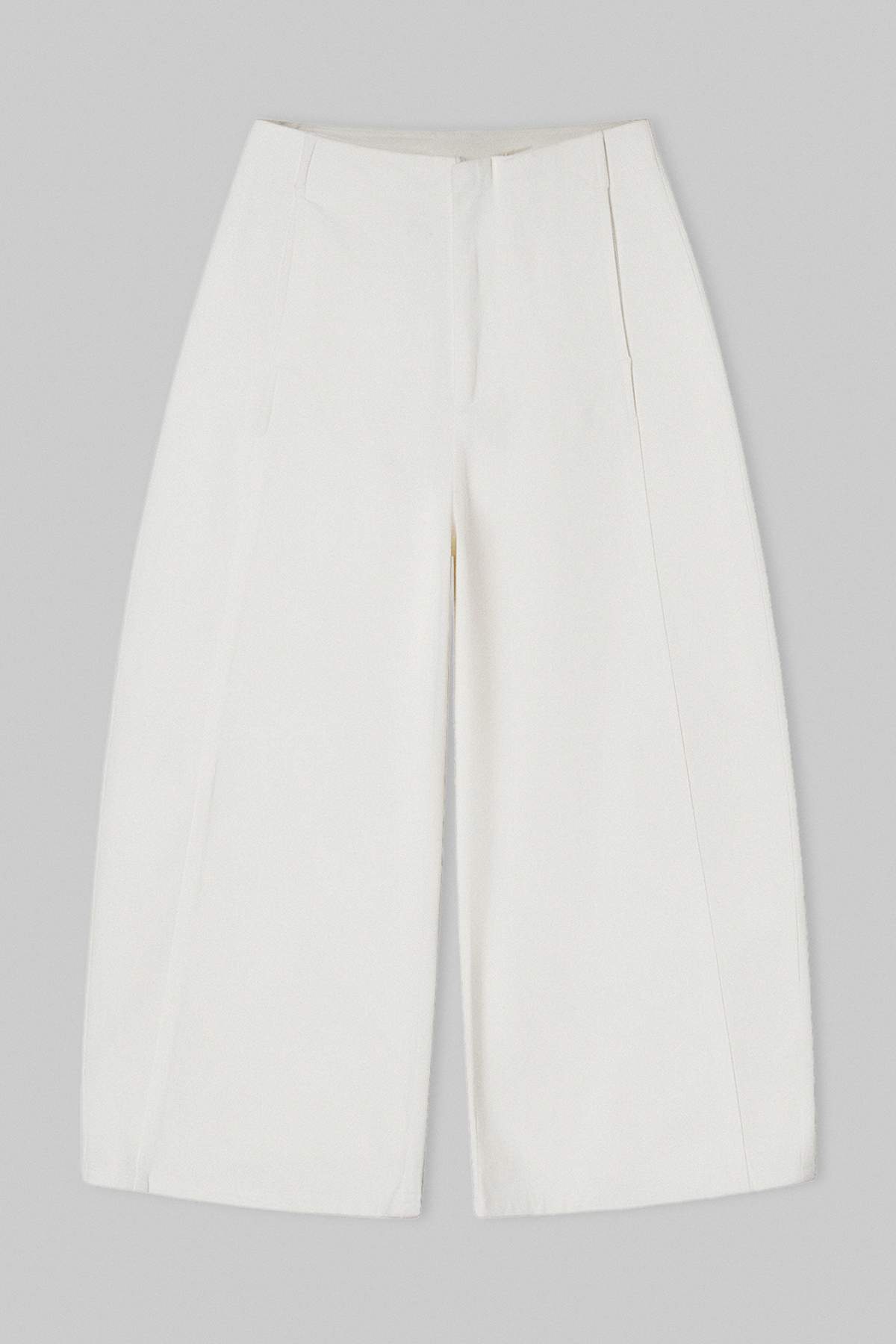 Trendyolmilla  Beyaz Bel Detaylı Yüksek Bel Kısa Boy Baggy Balon Jeans TWOSS26JE00298 - Görsel 5