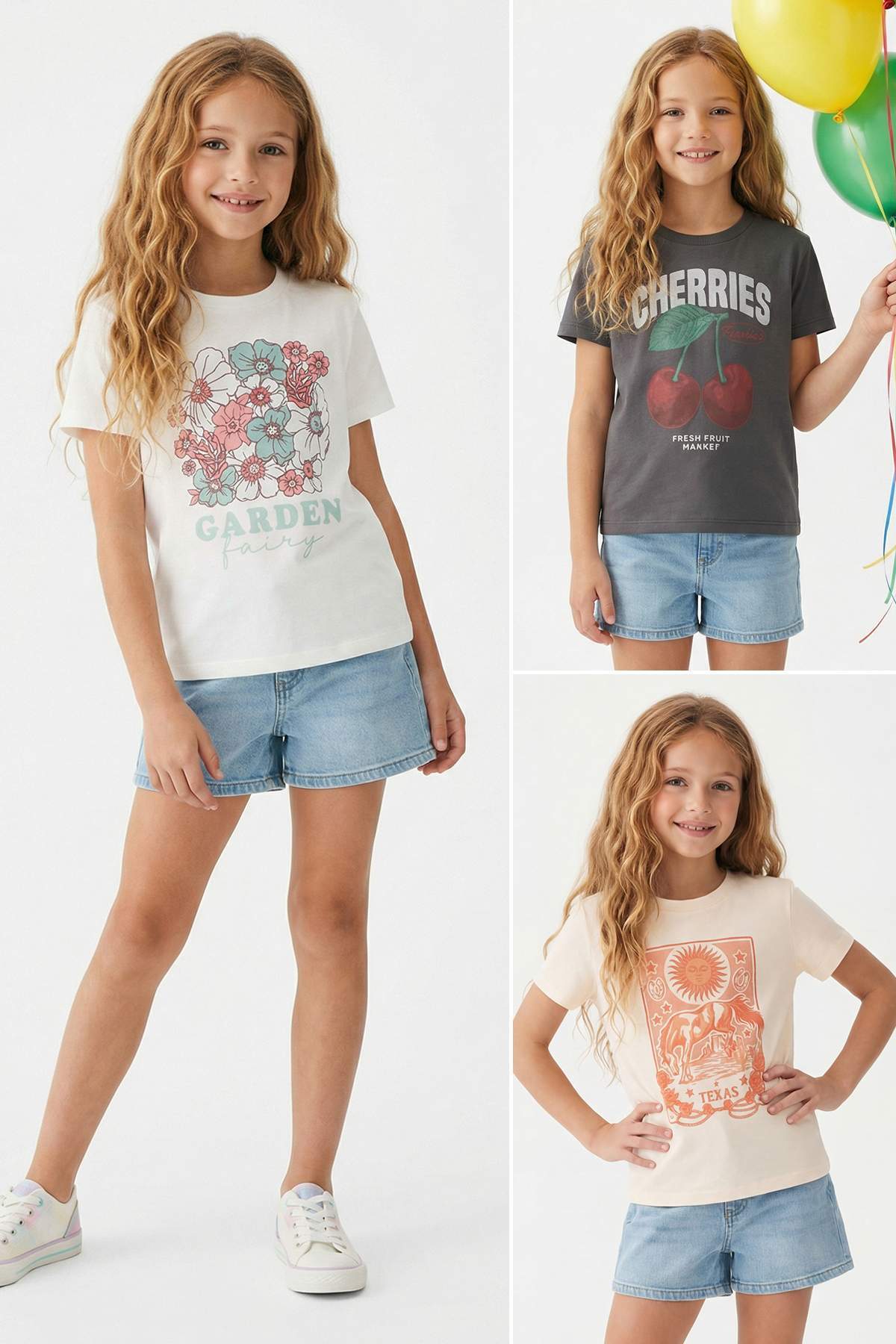 trendyolkids-girls-gray-printed-short-regular