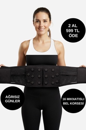 Arnee Isı Tutan Magnetli Bel Kemeri Ağrı Giderici Manyetik Terapi Destek Keme...