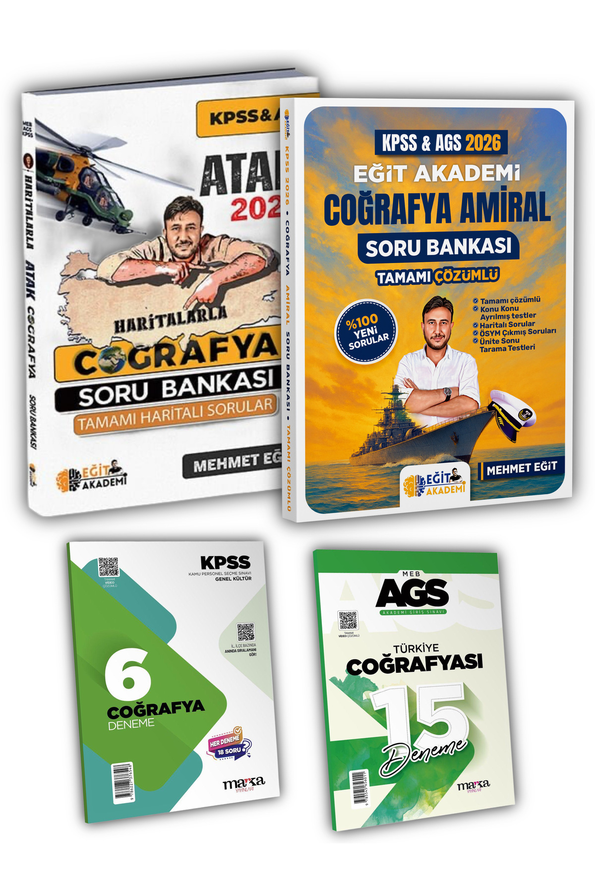 Eğit Akademi 2026 KPSS MEB-AGS Haritalarla Atak + Amiral Coğrafya