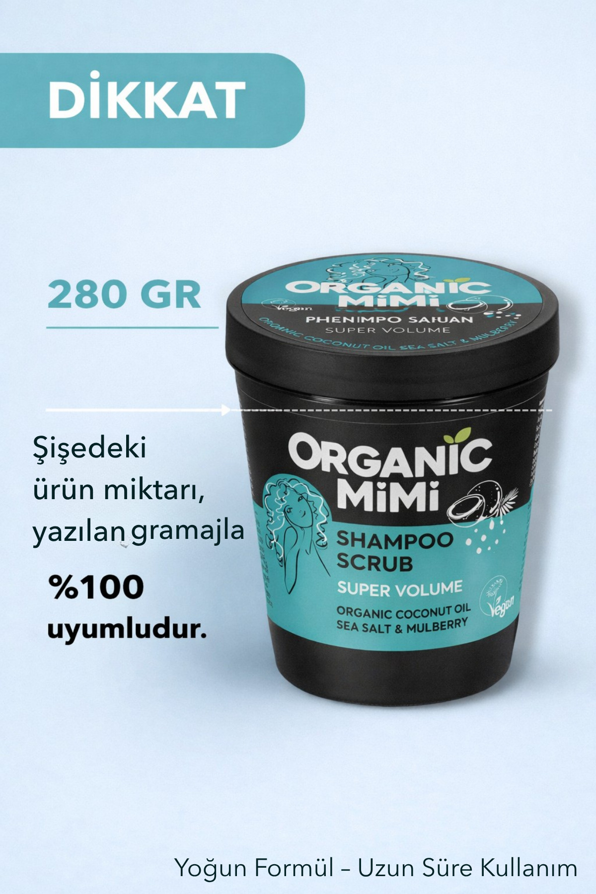 Peeling Şampuanı Deniz Tuzu ve Dut Özlü Kepek Önleyici Süper Hacim Kazandırıcı 280 G — 8606032061310 — تصویر 7 از 9