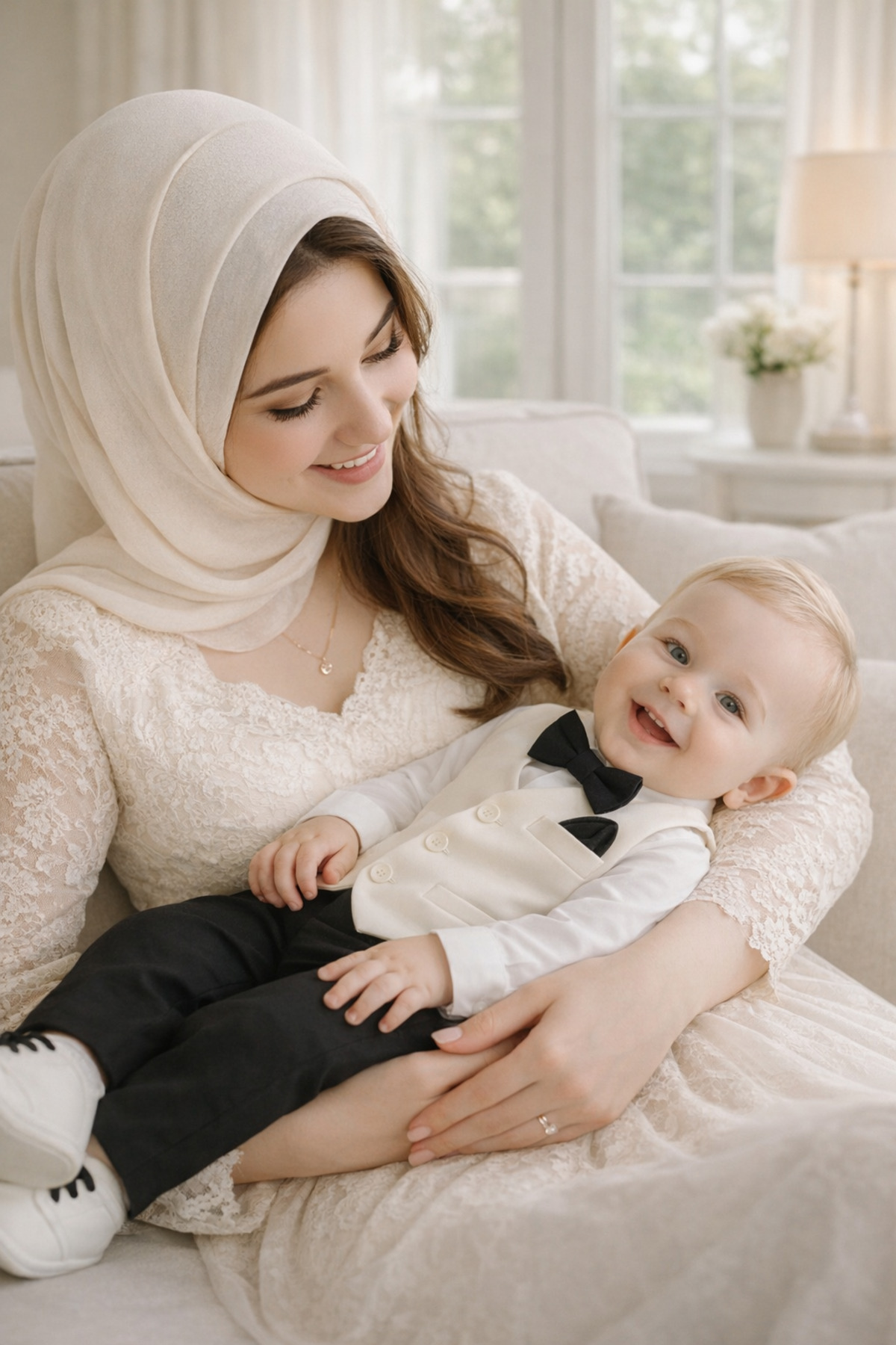 Calide Baby&Kids Erkek Bebek Mevlüt Takımı - Papyon & Kravatlı - Özel Gün Kıyafeti - 7'li Set fotoğrafı 2 (önizleme)