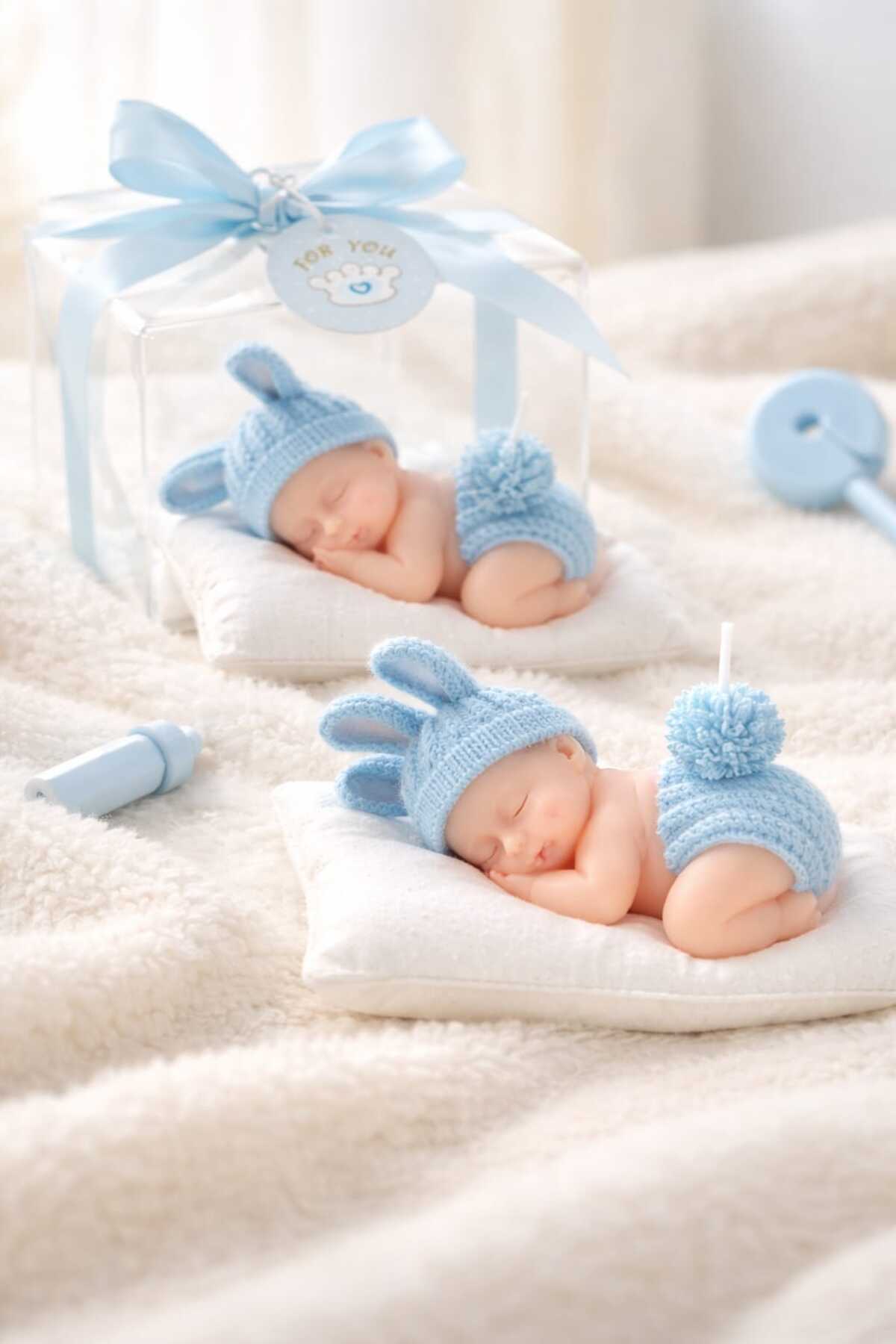 2 Pcs Mini Newborn Baby Candle with Realistic Details Mother's Day Gift Mothers Only