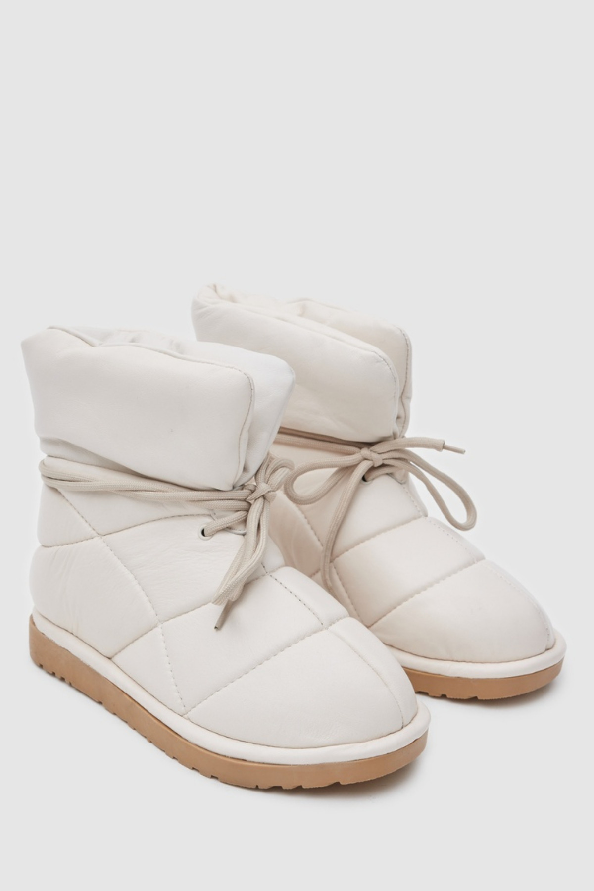 TOGO Bej Kadın Puffer Giydirmeli Casual Bot [TG060019] görsel 4
