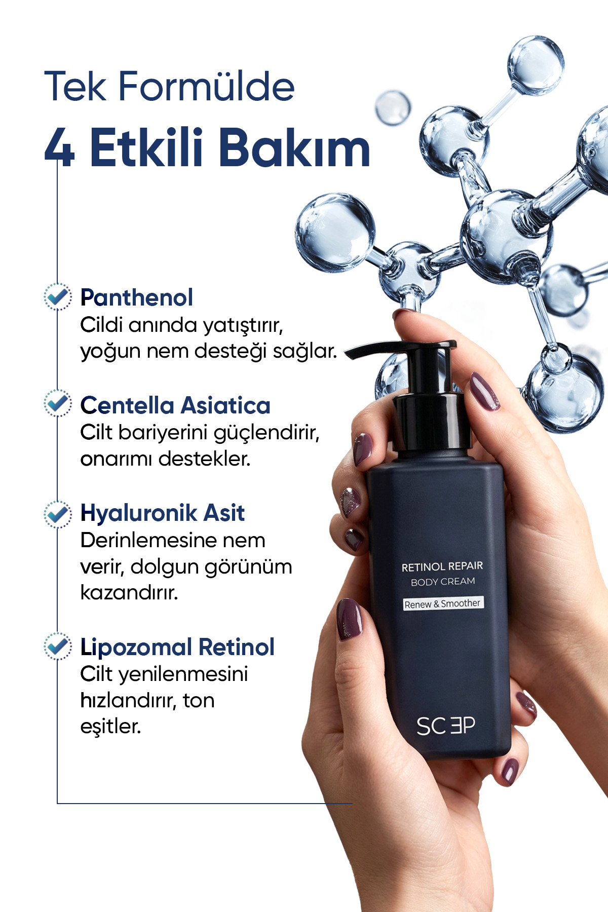 Retinol Repair Body Cream | %0.6 Onarıcı Retinol Vücut Kremi 150 ml — 001 — تصویر 2 از 5