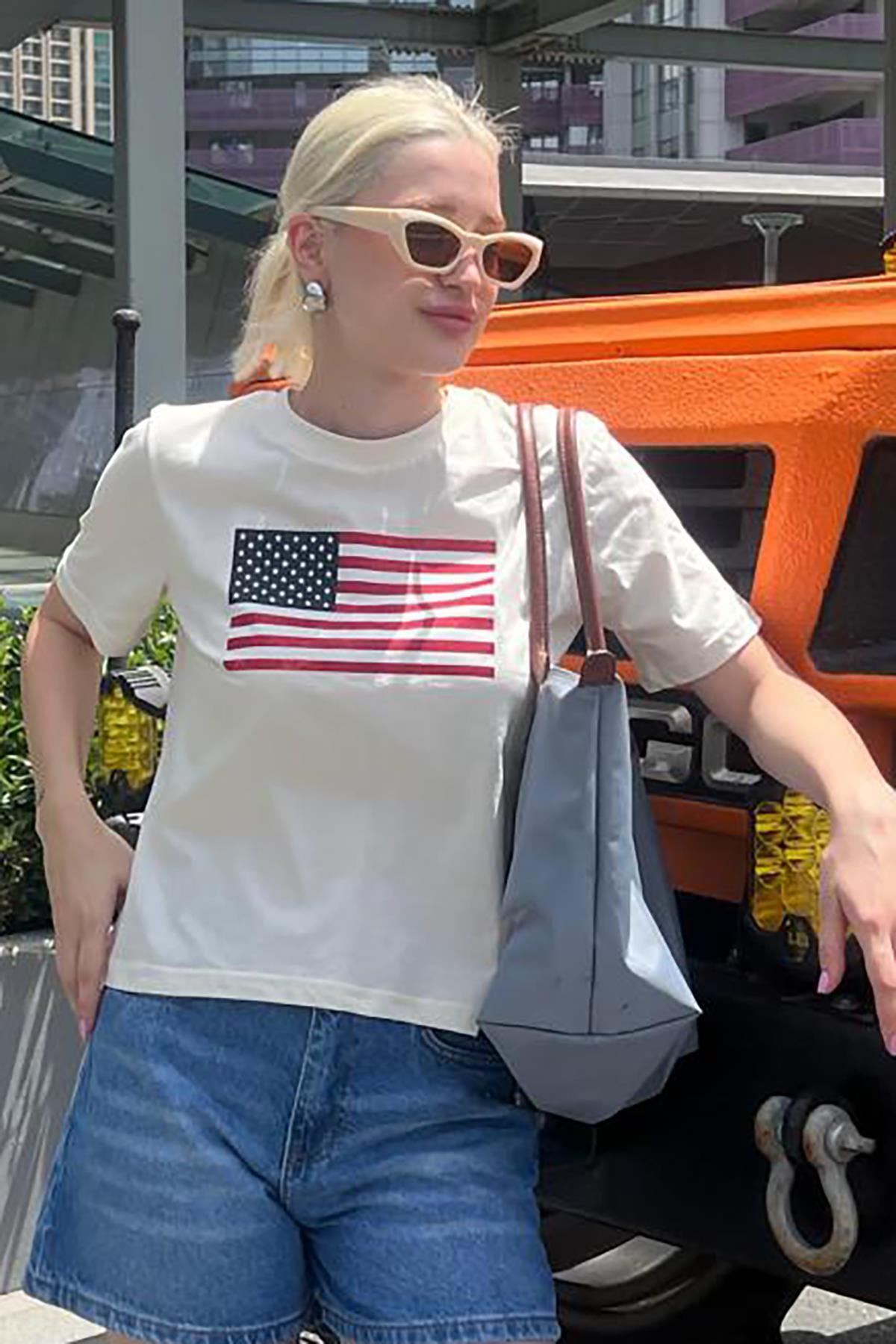 Madmext Lacivert Bisiklet Yaka Pamuklu Kısa Kollu Kadın T-Shirt MG2150 görsel 2