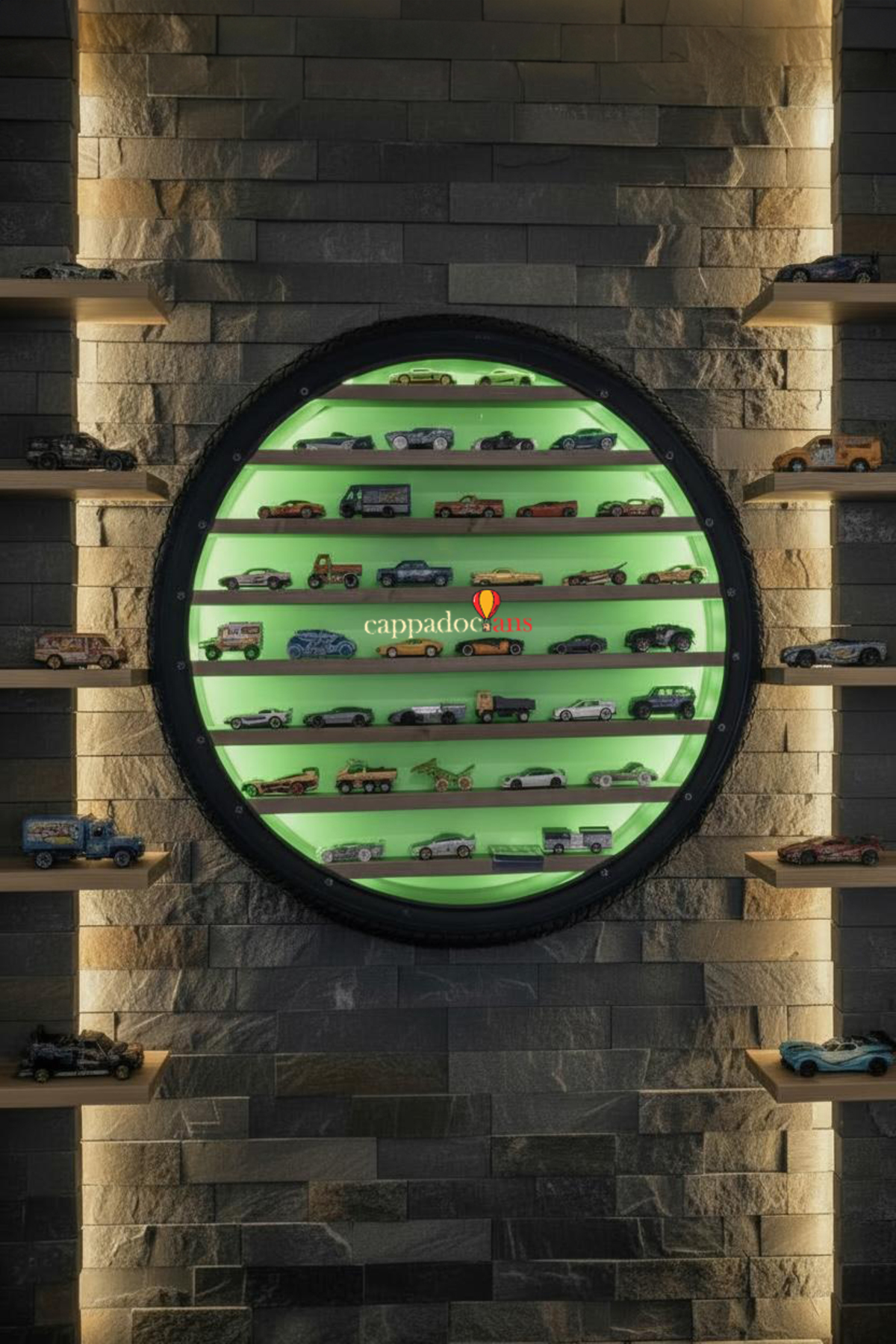 Illuminated Kids Toy and Car Rack