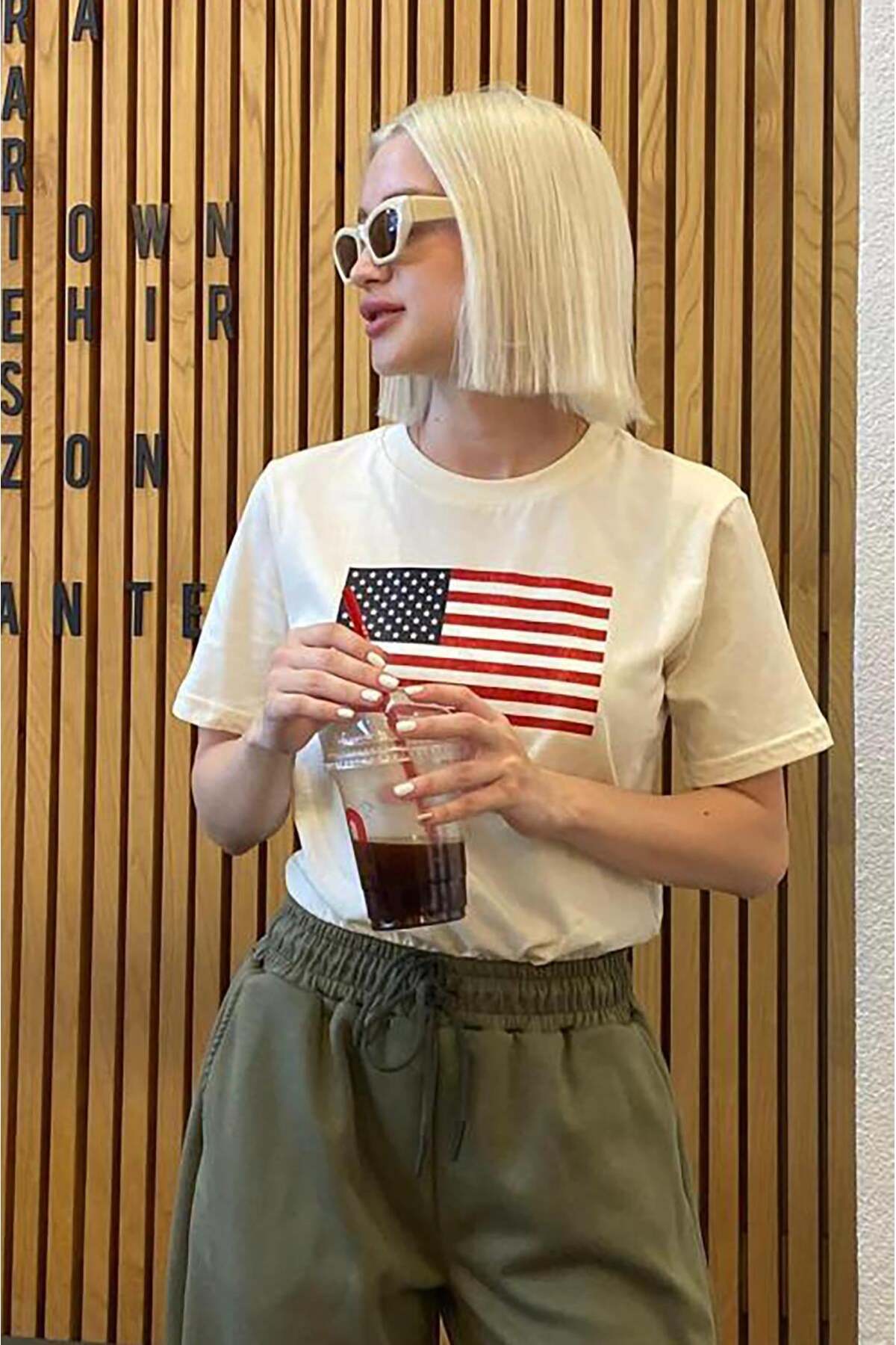 Madmext Lacivert Bisiklet Yaka Pamuklu Kısa Kollu Kadın T-Shirt MG2150 görsel 6