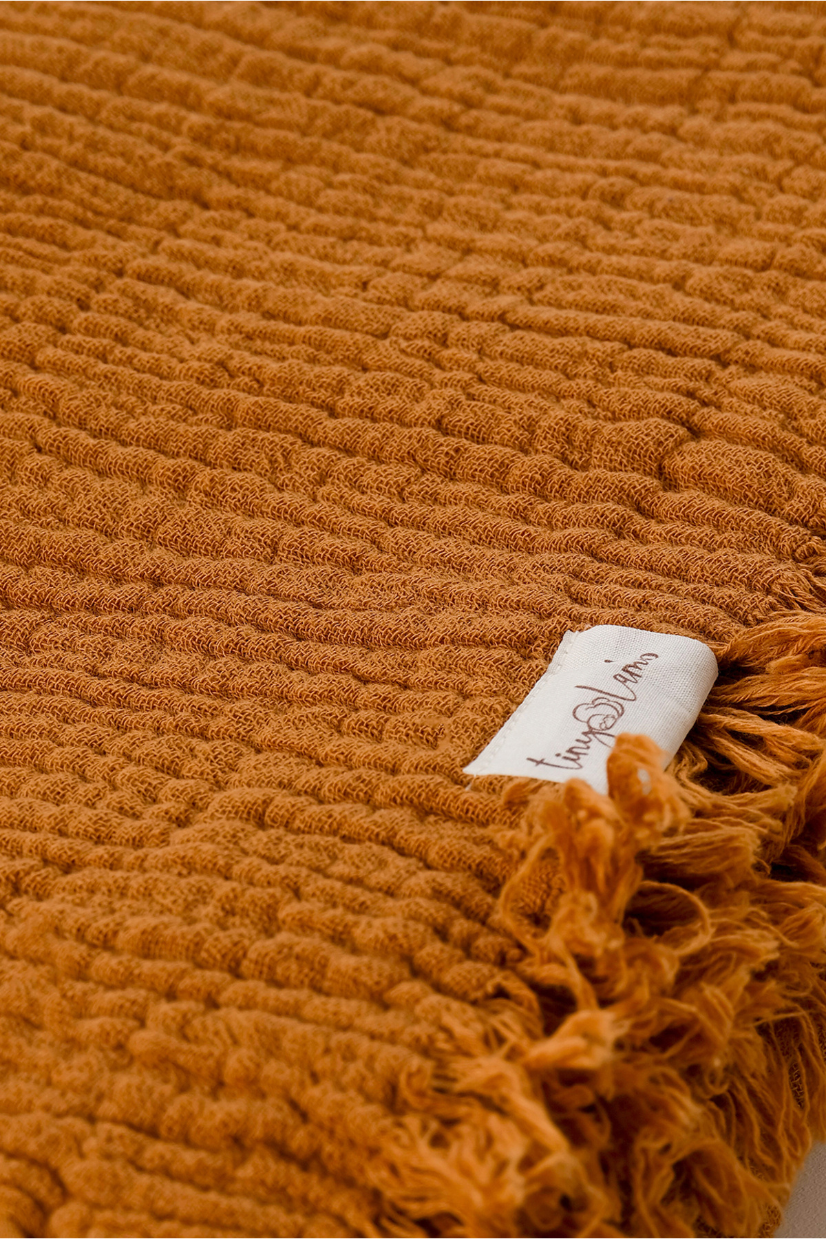 tinylamb 100x120cm Organik 4 Katlı Koyu Hardal Renk Müslin Battaniye Brighton fotoğrafı 3 (önizleme)