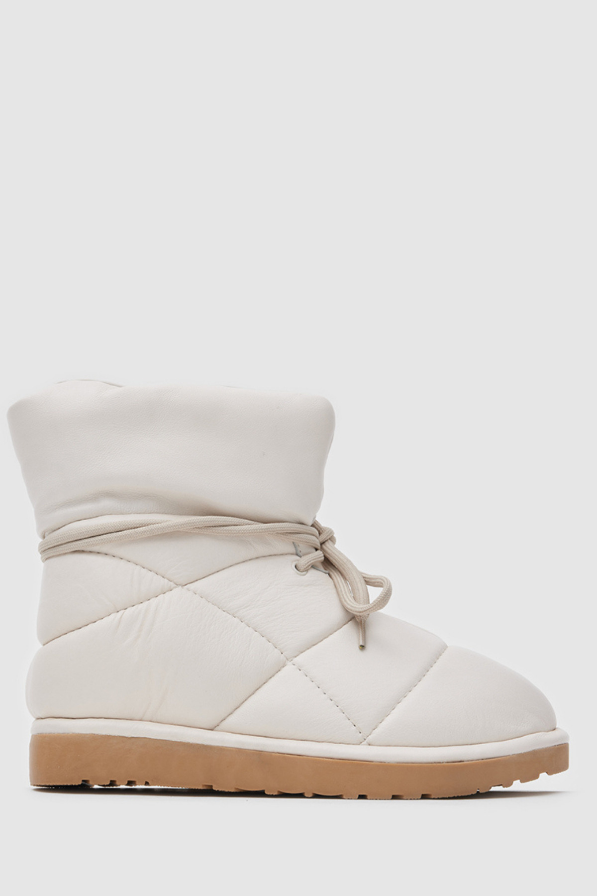 TOGO Bej Kadın Puffer Giydirmeli Casual Bot [TG060019]