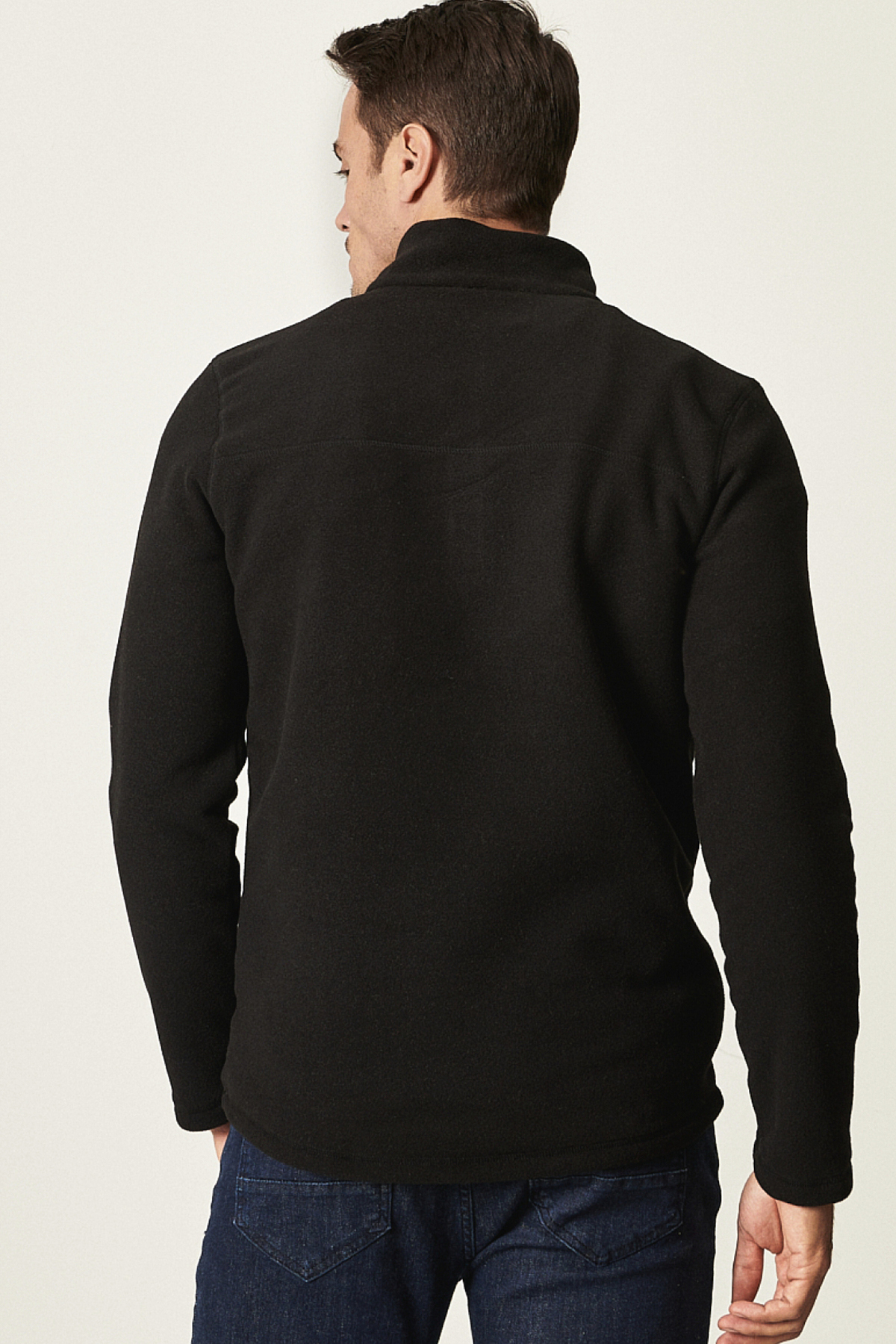 AC&Co / Altınyıldız Classics Unisex 2'li Paket Standart Fit Dik Yaka Soğuk Geçirmez Sweatshirt Polar Siyah-Açık Melanj görsel 8