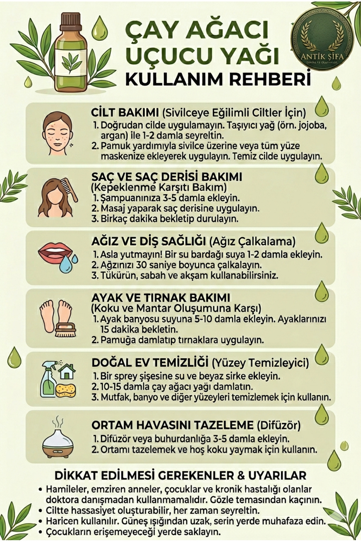 Çay Ağacı Yağı (2X10ML) - %100 Seyreltilmemiş Doğal Çay Ağacı Uçucu Yağı — cayagacı1 — تصویر 3 از 7