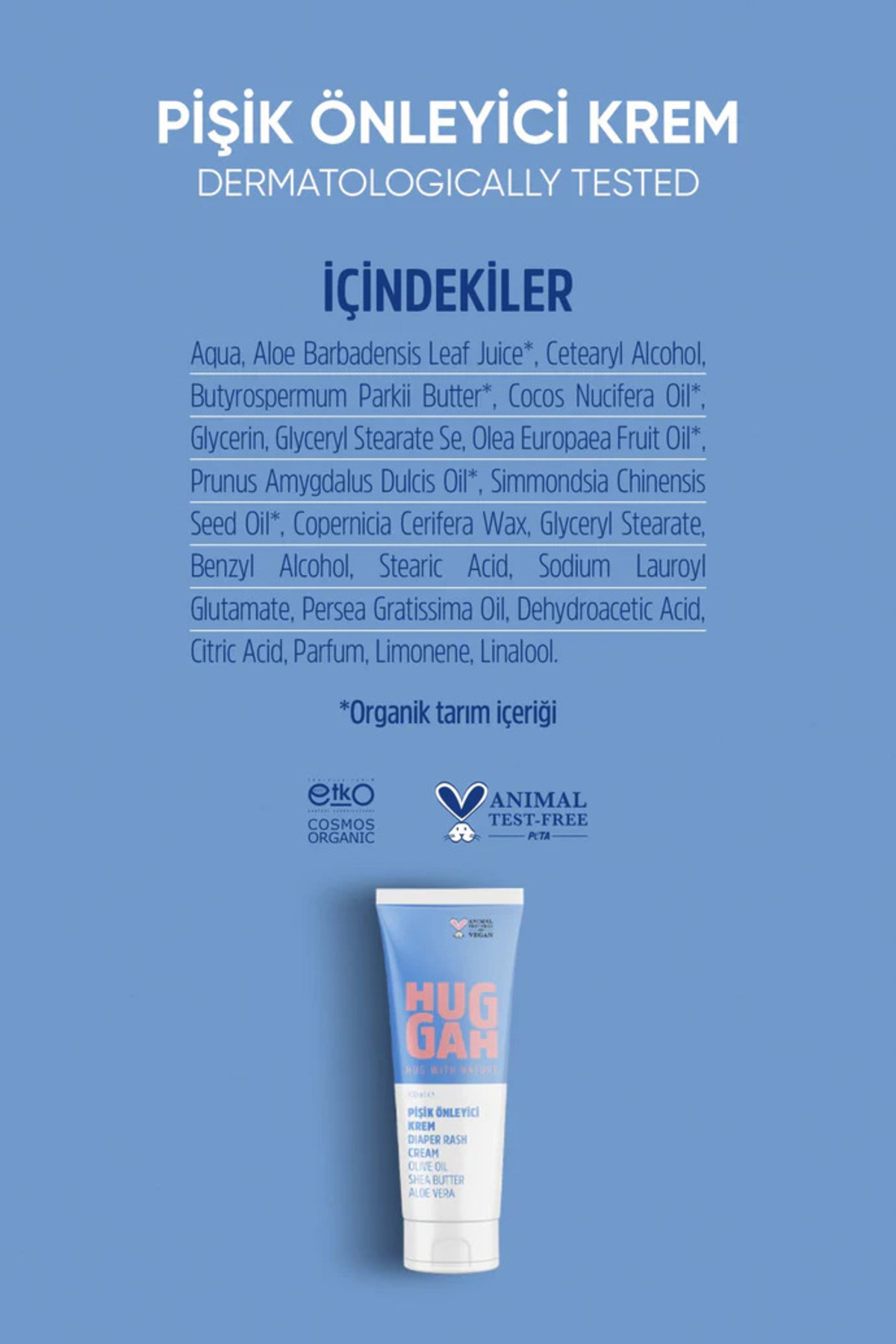 Huggah Organik Doğal Bebek Pişik Kremi 100ml – Hassas ve Normal Ciltler Için Doğal Bakım fotoğrafı 3 (önizleme)