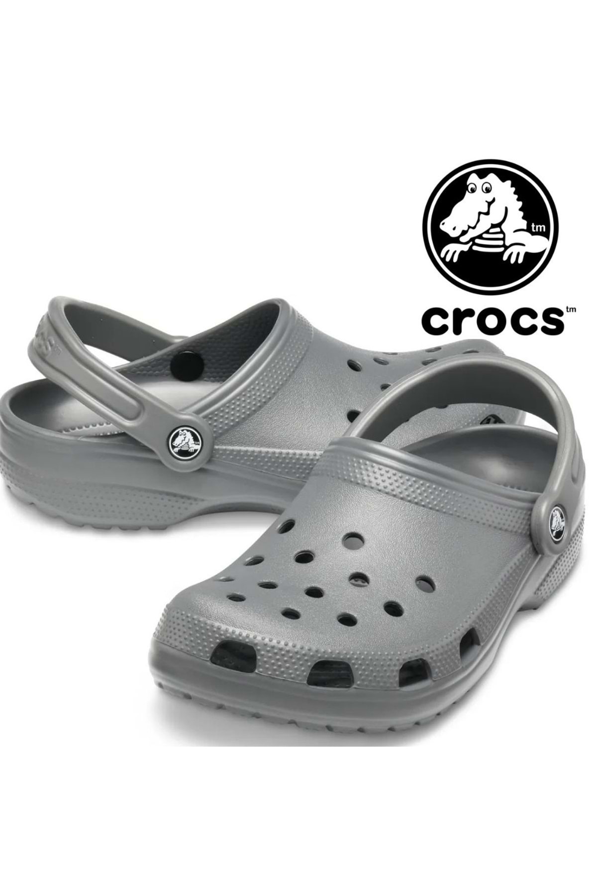 Crocs Klasické šedé unisex papuče
