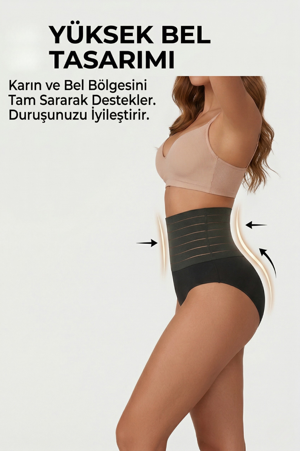 figiza Kadın Göbek Toparlayıcı Külot Korse Karın Sıkılaştırıcı Dikişsiz Toparlayıcı Korse görsel 3