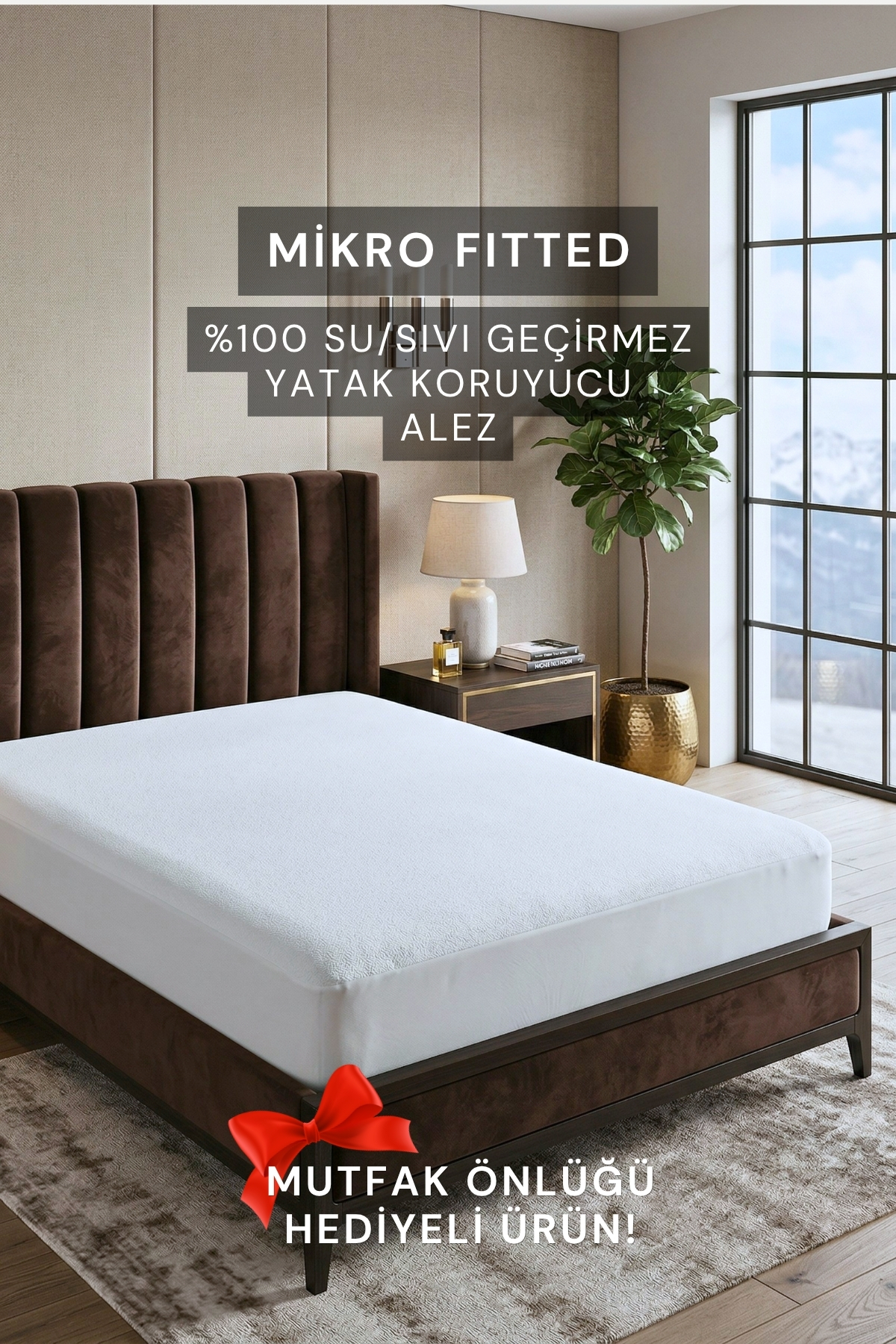 Micro Fitted Waterproof Liquidproof Mattress Protector Mattress Awning