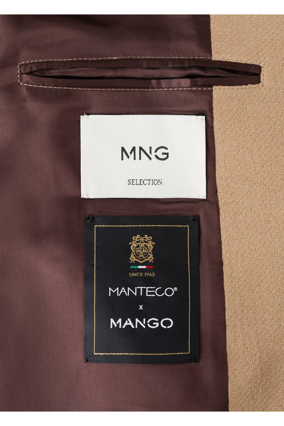 MANGO Man Klapalı Manteco yün palto görsel 5