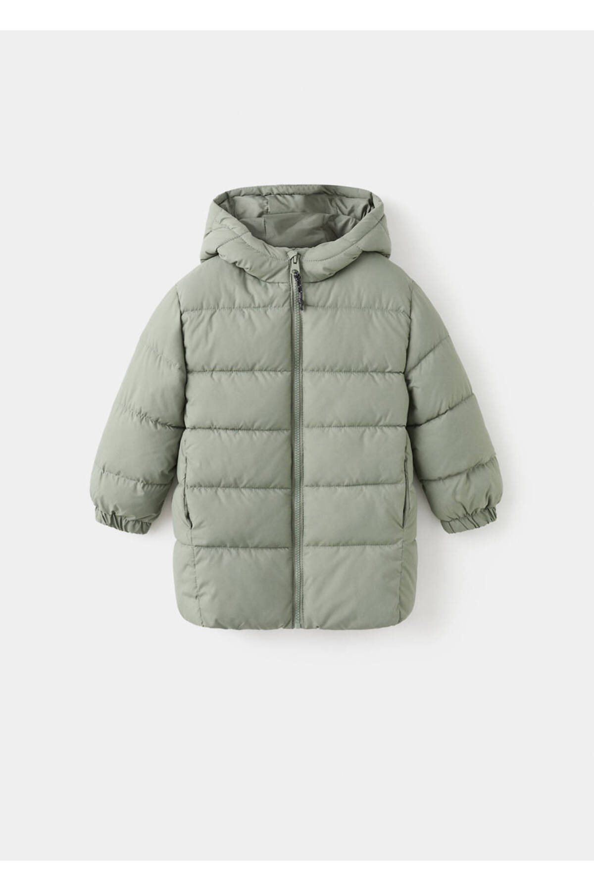 MANGO Baby Kapüşonlu uzun kapitone anorak fotoğrafı 2 (önizleme)