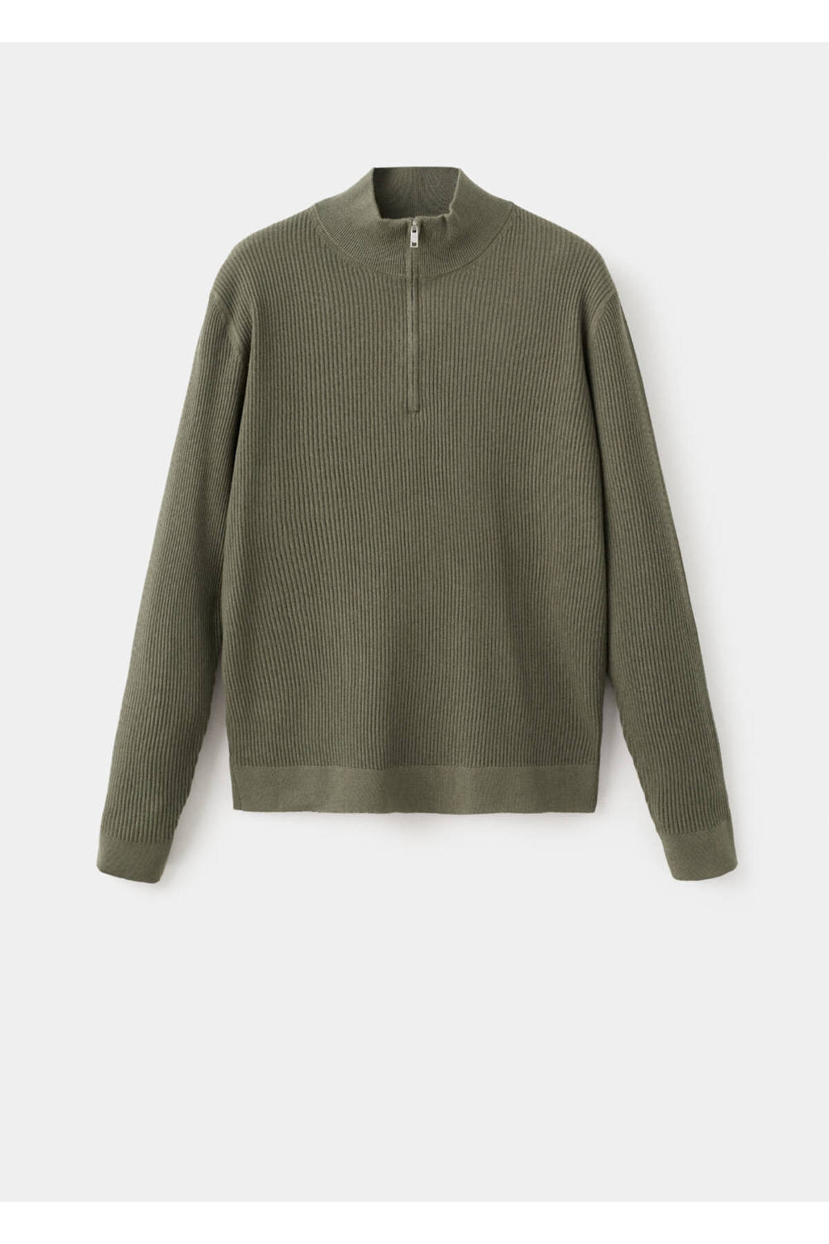 MANGO Man  Ribana fermuarlı yaka kazak - Görsel 3