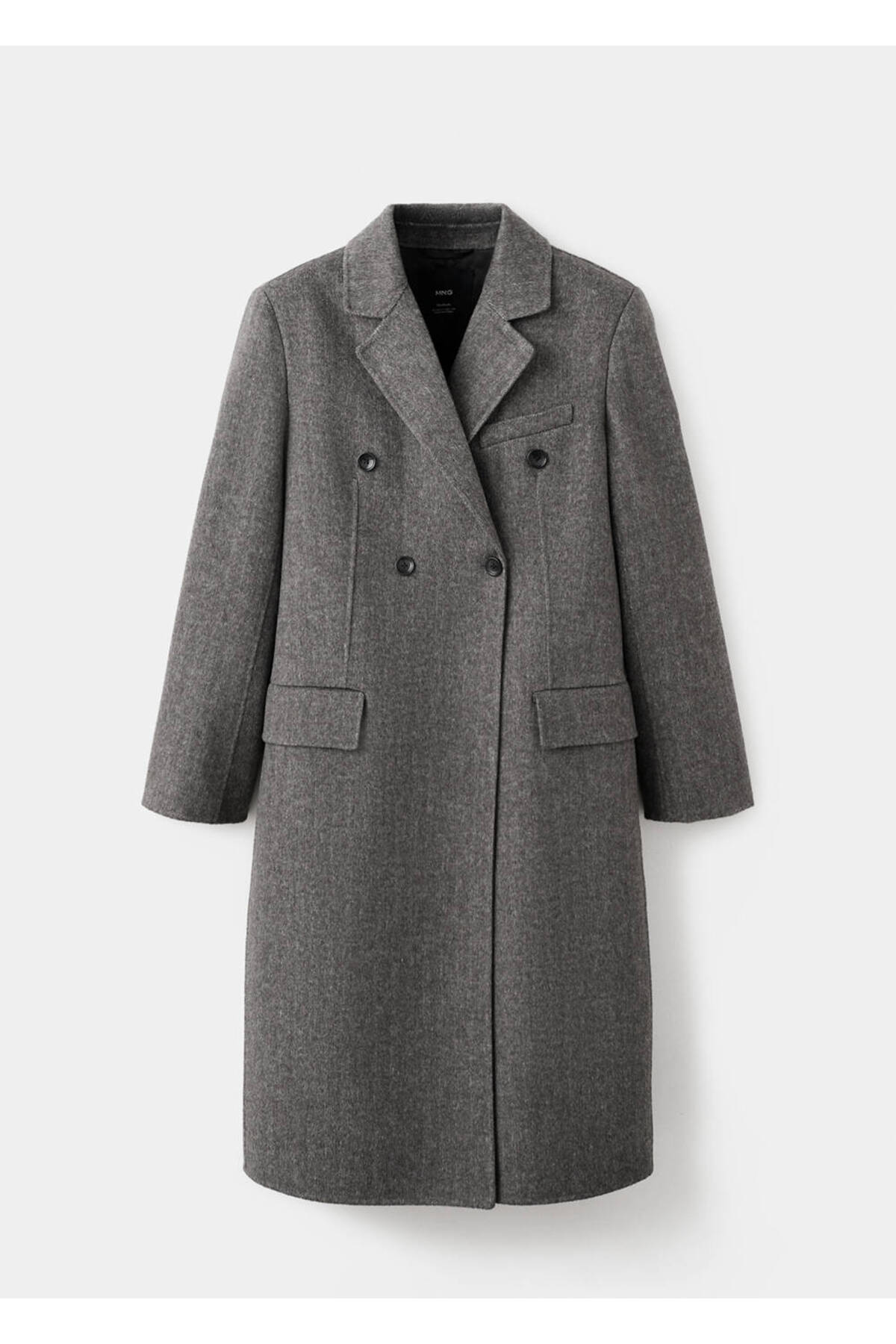 MANGO  Kruvaze yün palto - Görsel 3