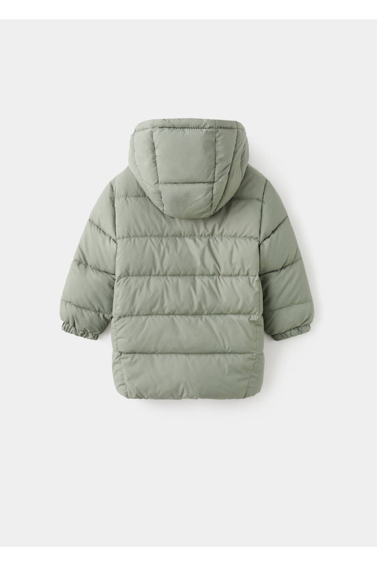 MANGO Baby Kapüşonlu uzun kapitone anorak fotoğrafı 3 (önizleme)