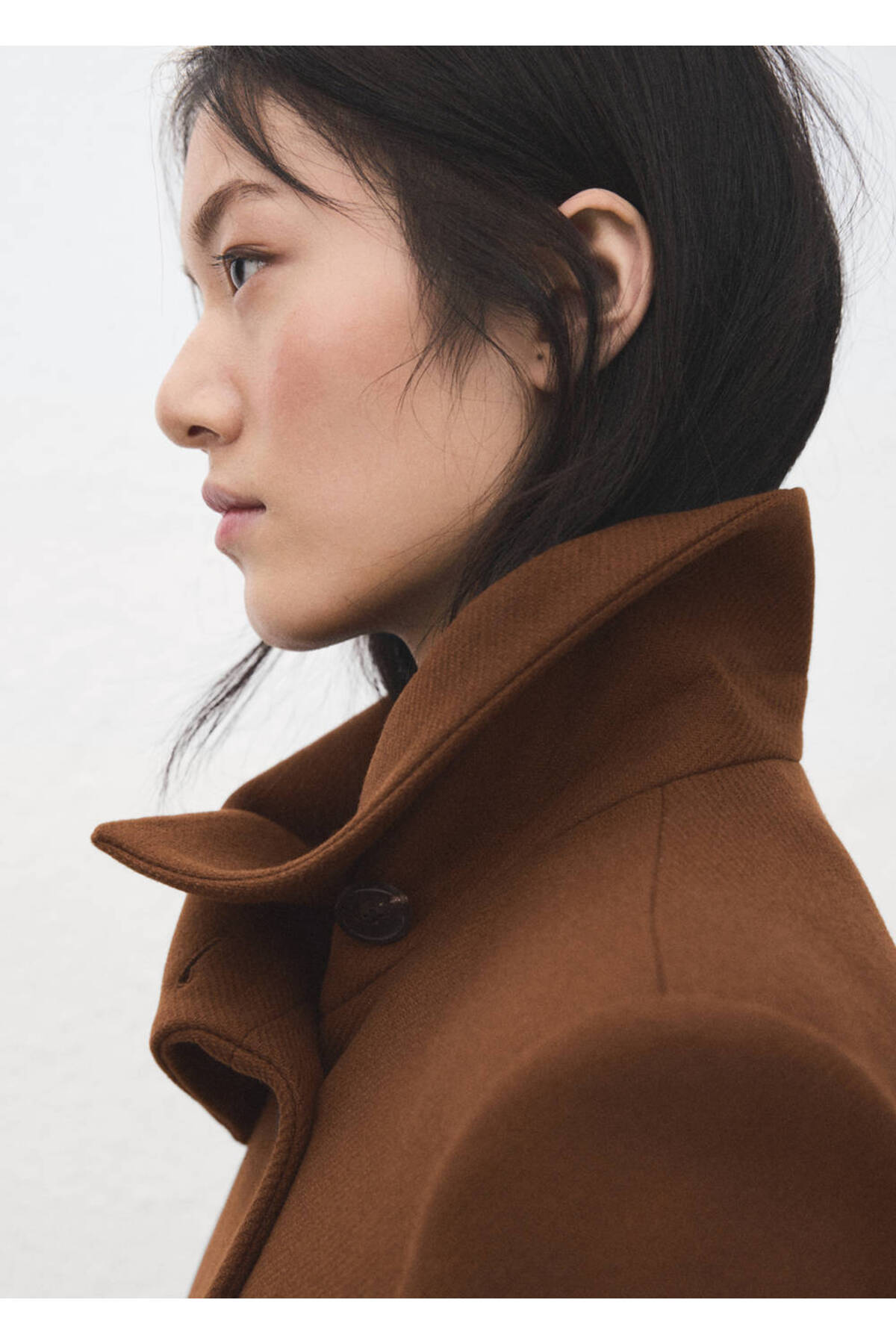 MANGO  Kemerli Manteco yünlü palto - Görsel 6