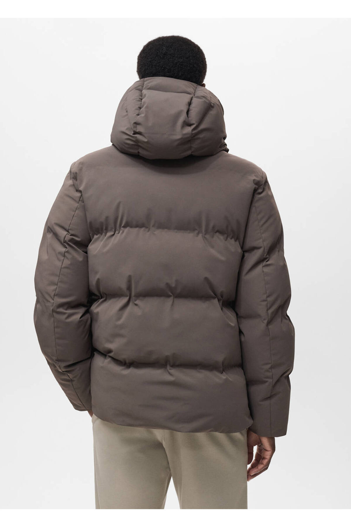 MANGO Man Su geçirme ısı düzenleyici kapitone anorak görsel 4