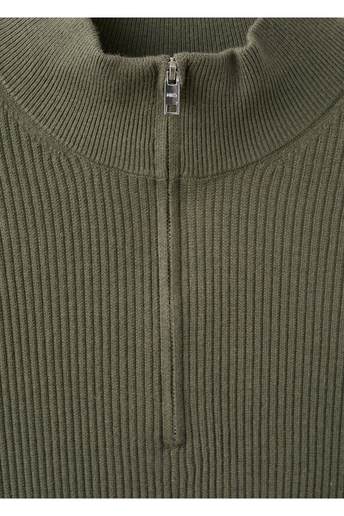 MANGO Man  Ribana fermuarlı yaka kazak - Görsel 8