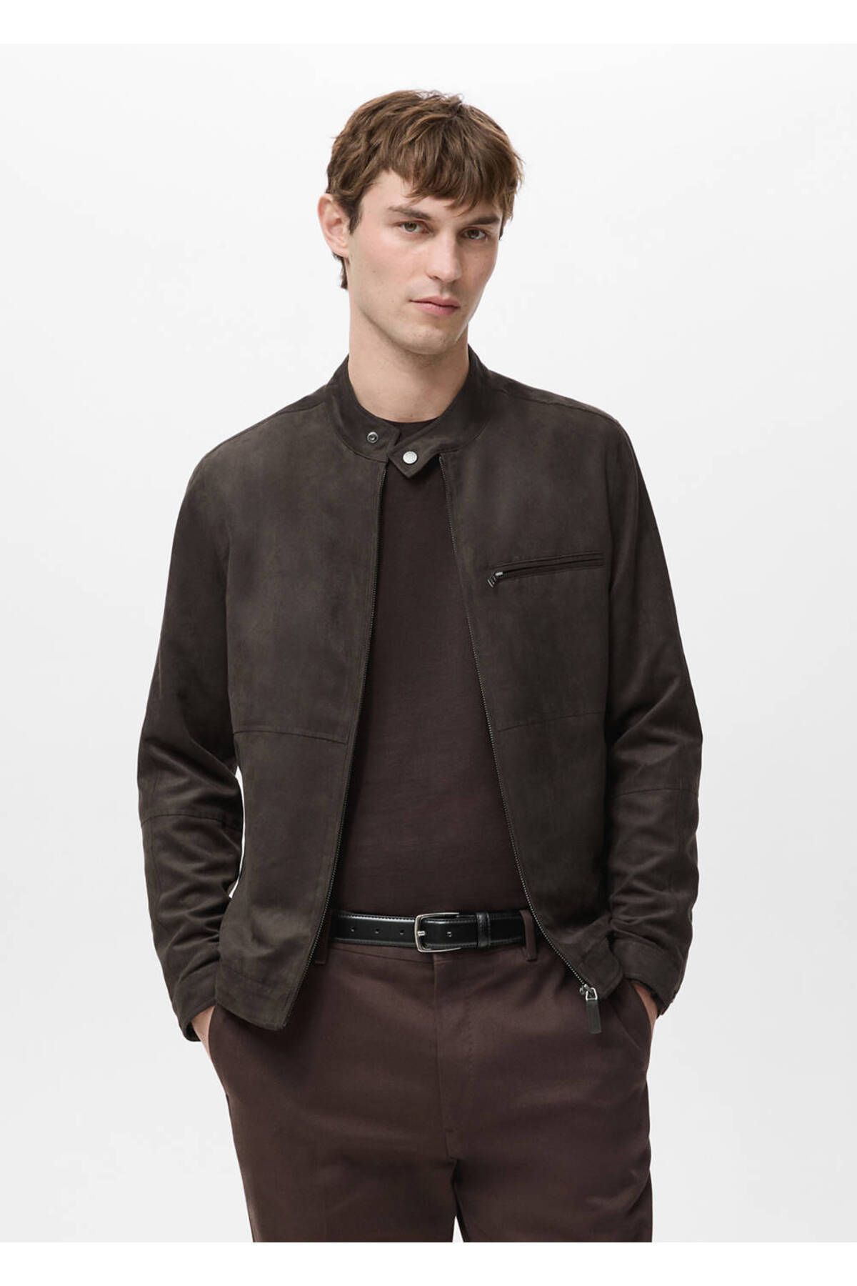 MANGO Man  Suni süet biker ceket