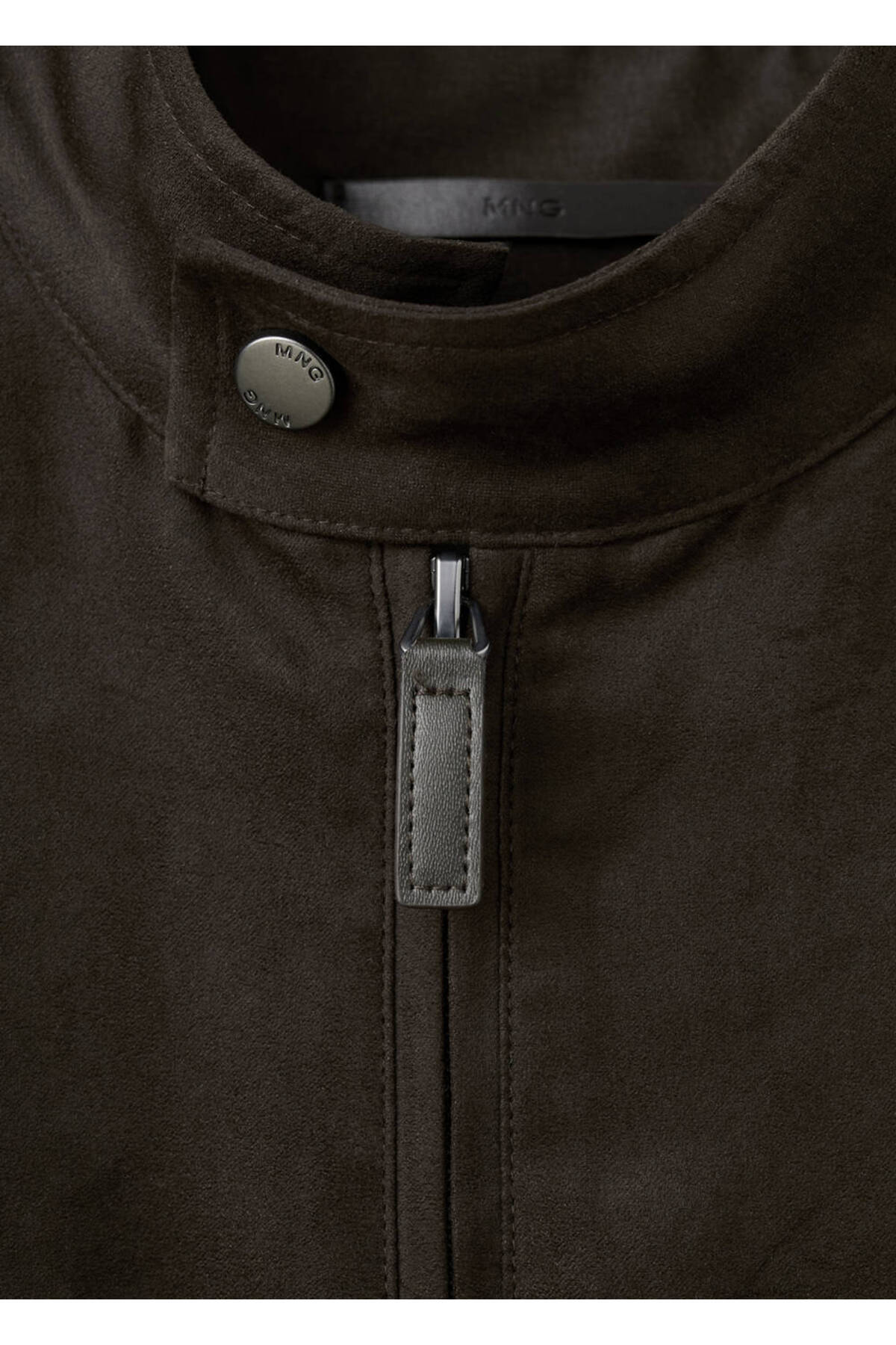 MANGO Man  Suni süet biker ceket - Görsel 8