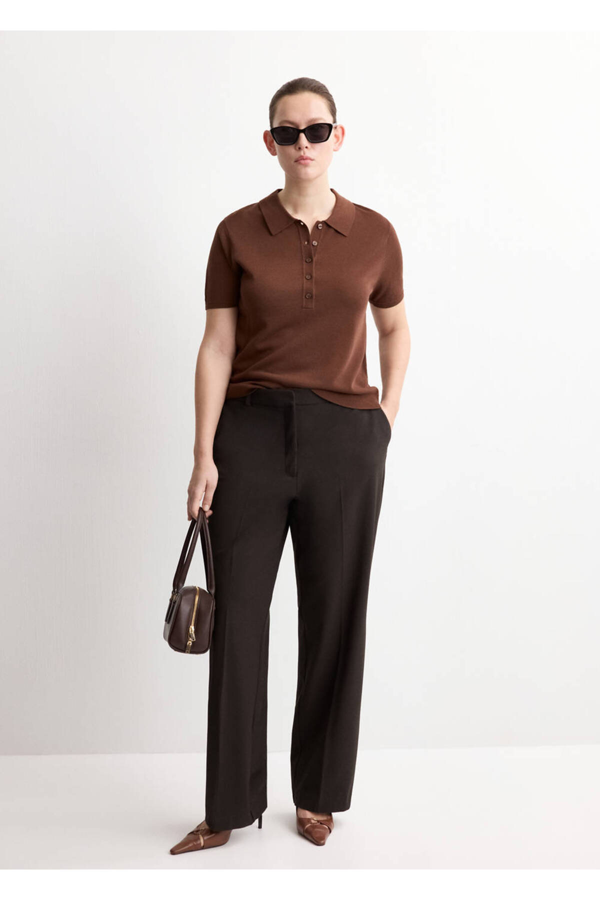 MANGO  Polo yaka kazak - Görsel 7