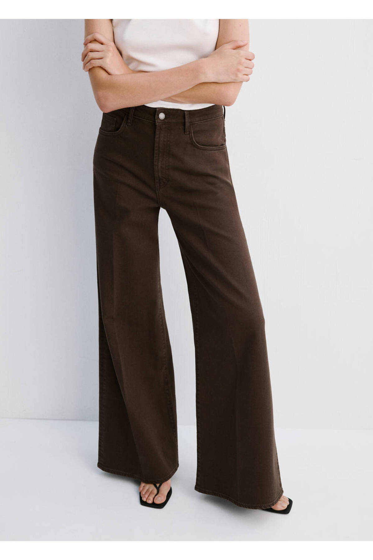 MANGO  Yüksek bel wide leg jean pantolon