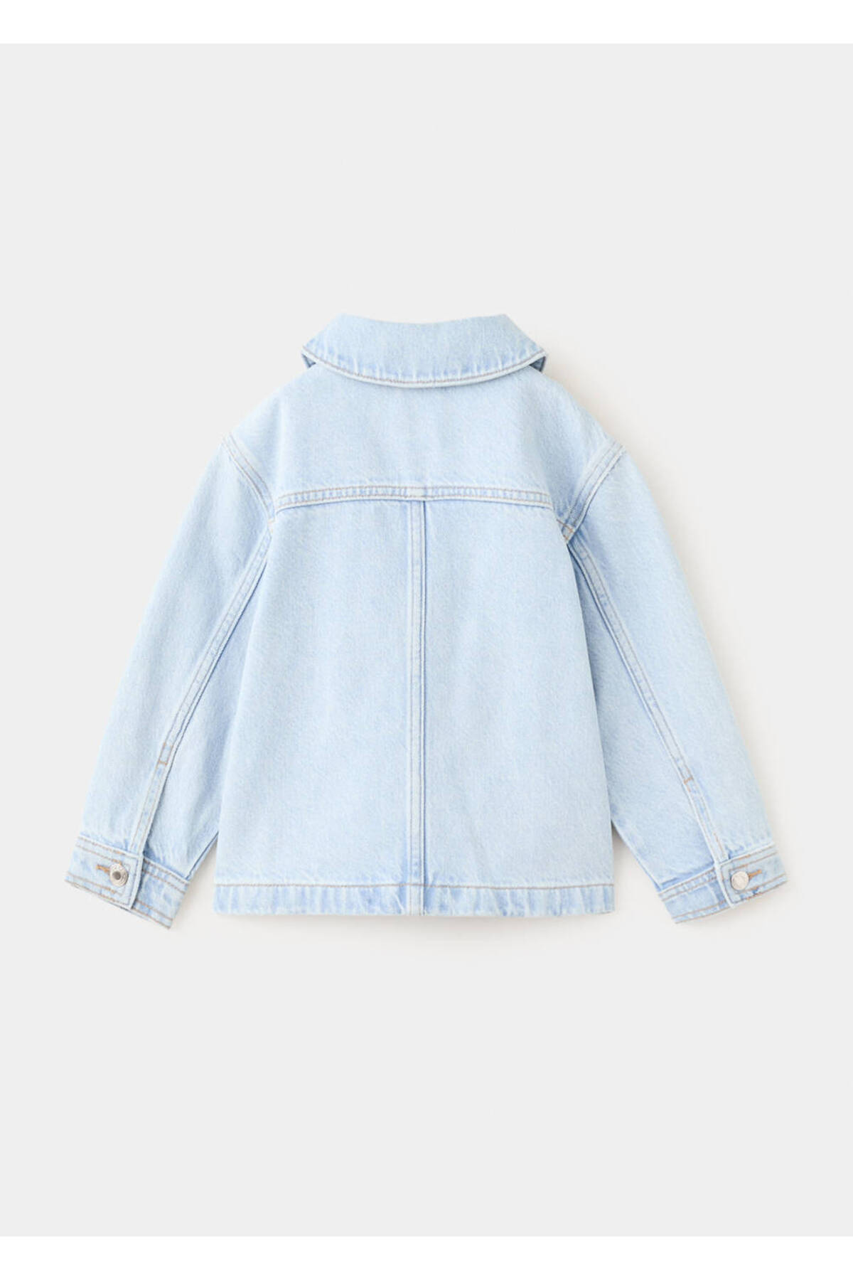 MANGO Baby Kürk yakalı denim mont fotoğrafı 3 (önizleme)
