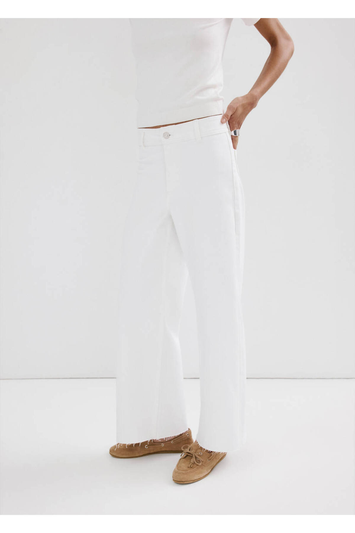 MANGO  Catherin yüksek belli culotte jean pantolon