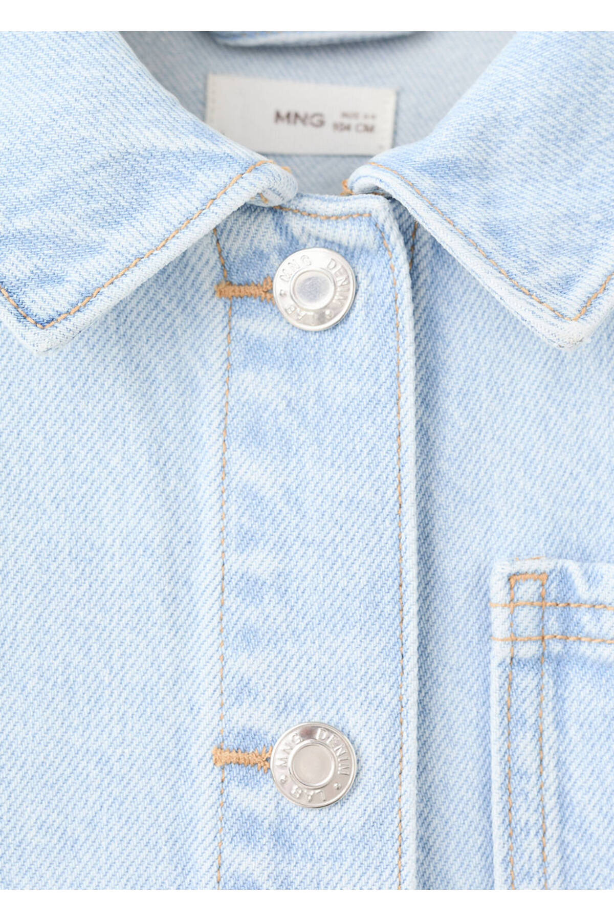 MANGO Baby Kürk yakalı denim mont fotoğrafı 4 (önizleme)