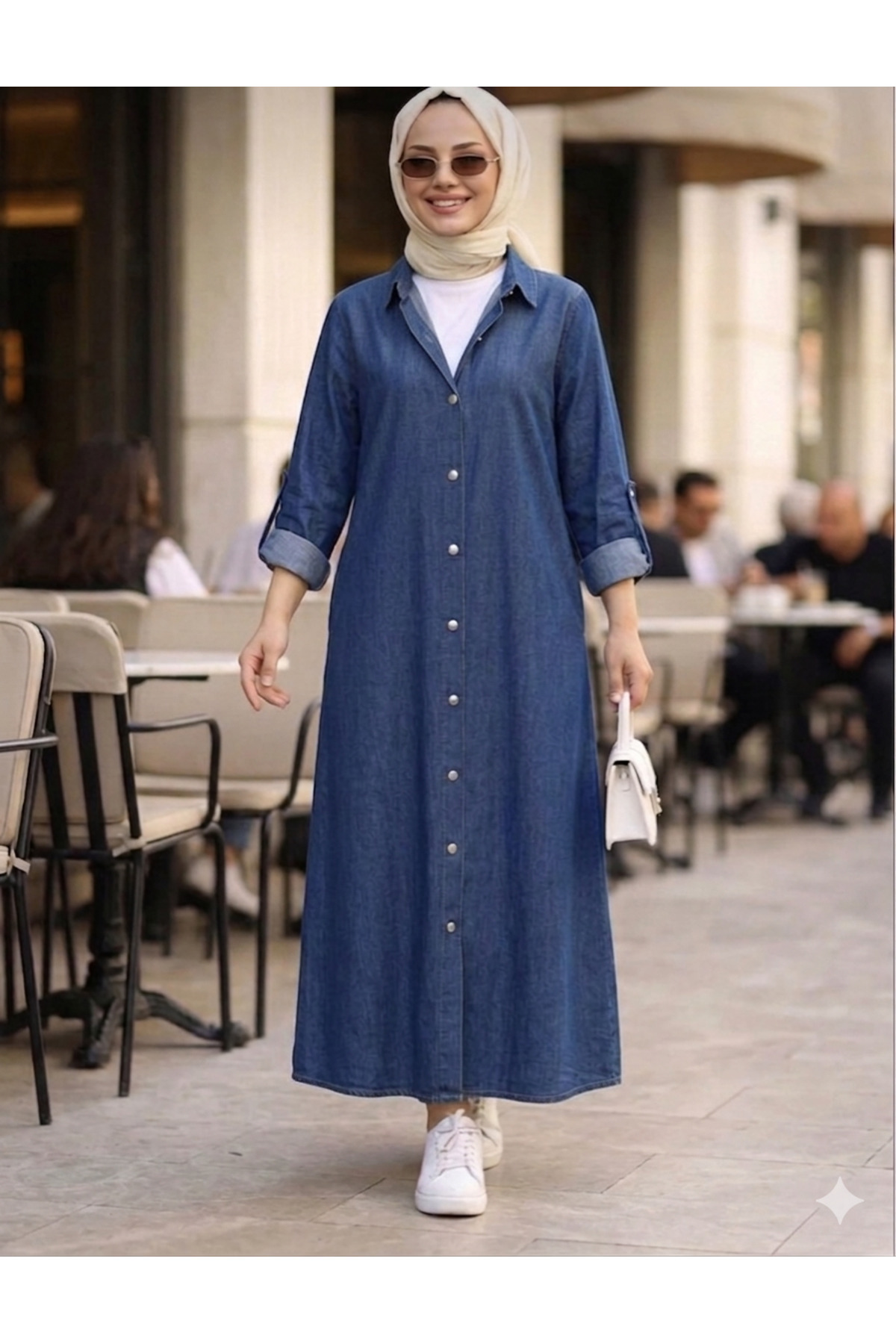 OKTAYUSTA COLLECTİON  Günlük Spor Yırtmaçlı Gömlek Yaka Çıtçıtlı Cepli Jami Ferace - Görsel 2