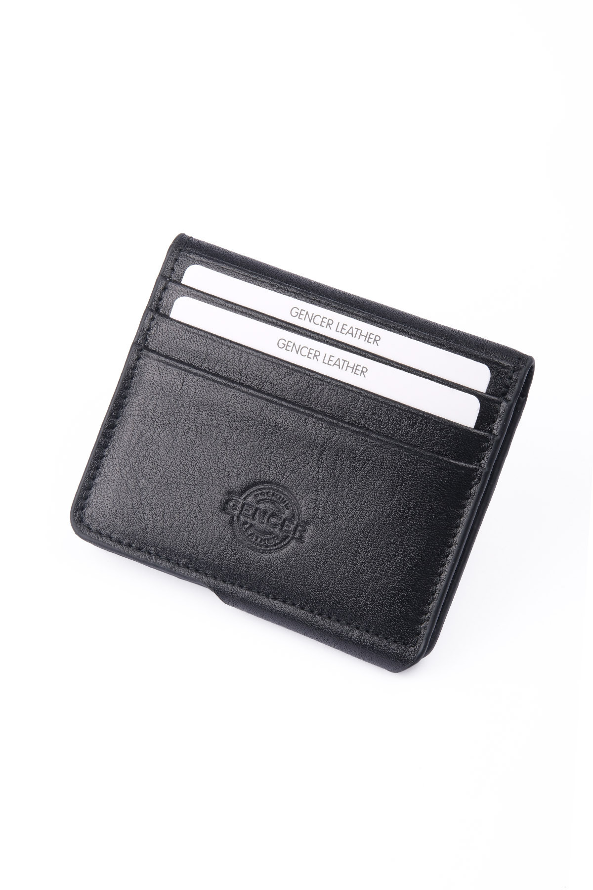 GENCER LEATHER HAKİKİ DERİ KARTLIK MIKNATISLI SİYAH görsel 6