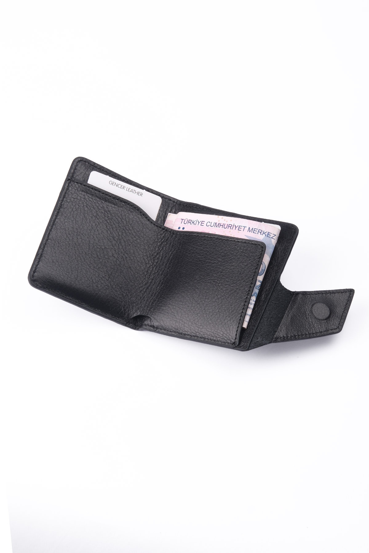 GENCER LEATHER HAKİKİ DERİ KARTLIK MIKNATISLI SİYAH görsel 7