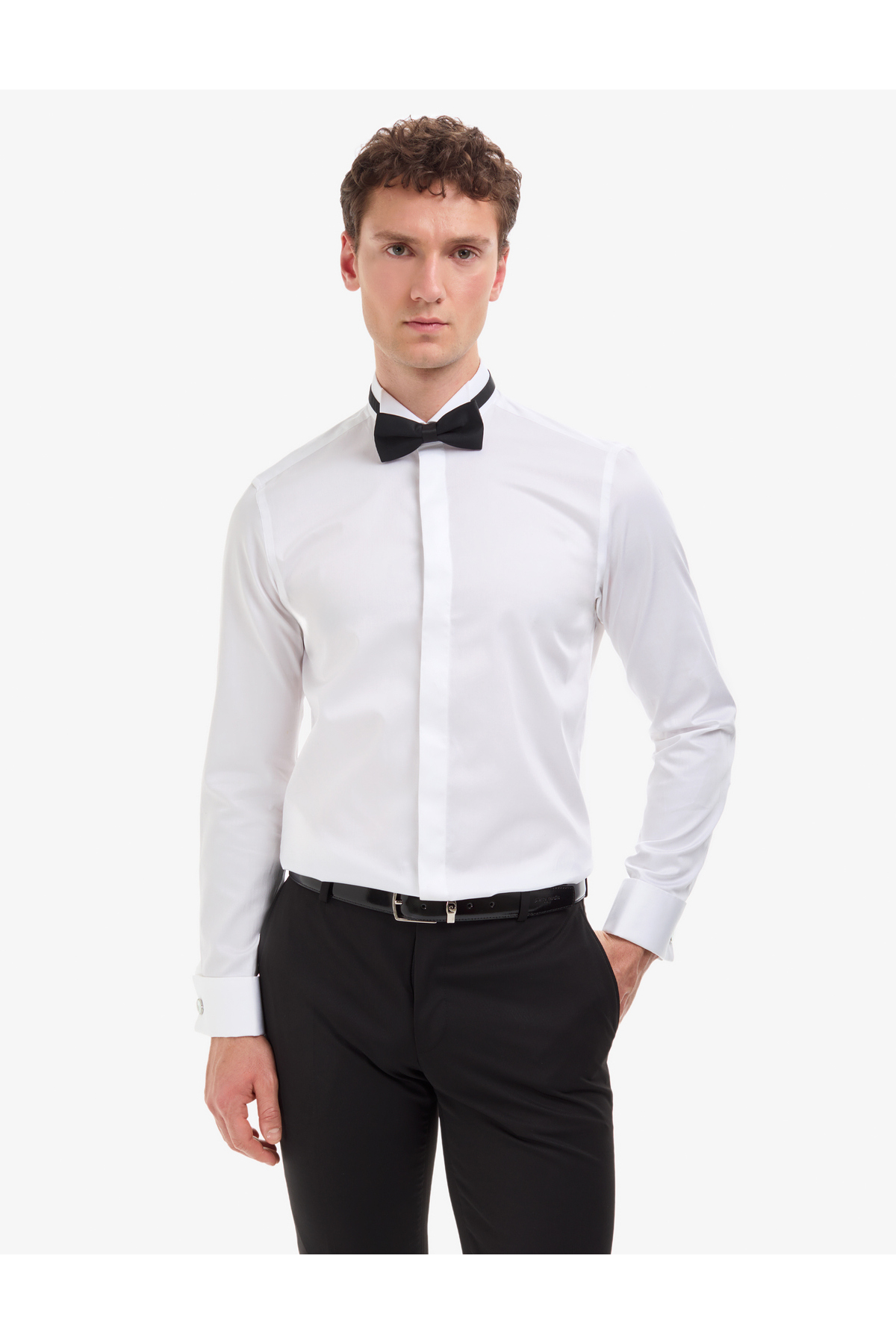 پیراهن مردانه سفید اسلیم فیت مدل 50324027-VR013 پیر کاردین پیراهن Pierre Cardin