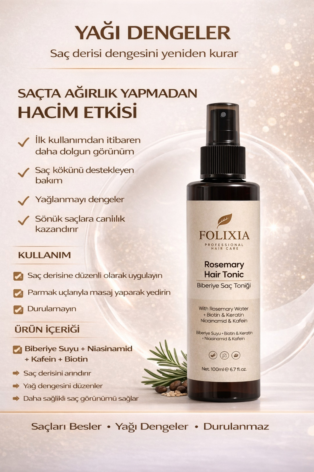 Saç Derisi Dengeleyici Tonik – Biberiye & Kafein 200 ml — 5 — تصویر 2 از 5