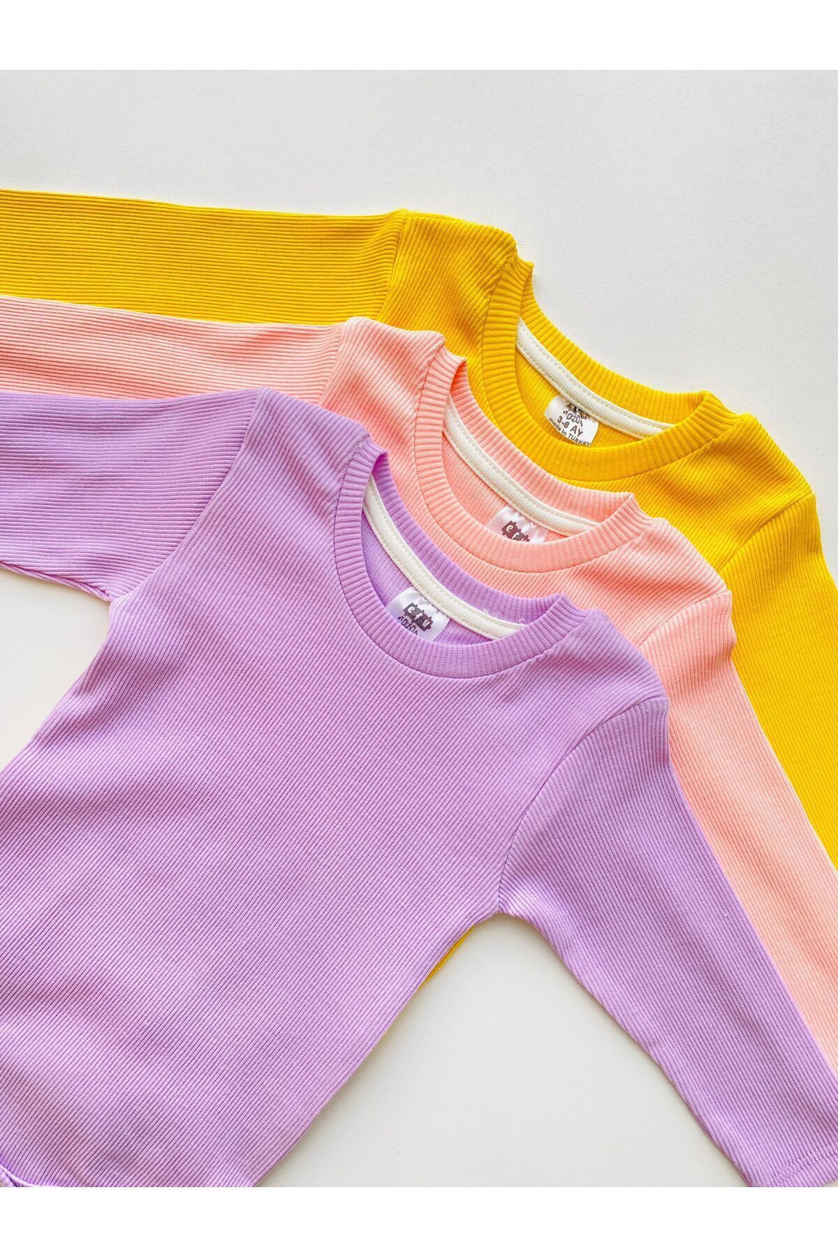 EFU BABY 3'lü %100 Pamuklu Uzun Kol Bebek Body Pantolon Takım fotoğrafı 2 (önizleme)