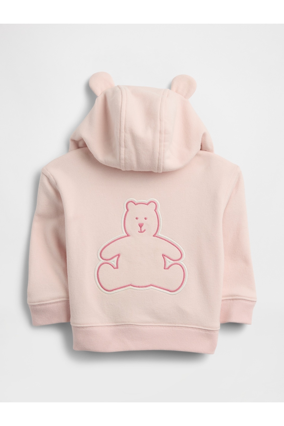 GAP Bebek Pembe VintageSoft Terry Logo Fermuarlı Sweatshirt fotoğrafı 3 (önizleme)