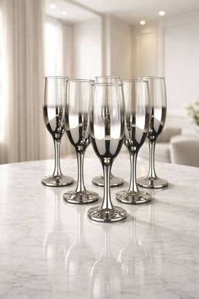 rova tr Lal Serisi Lüks Flüt Cam Titanyum Kaplama Kadeh Seti - Kokteyl & Kutl...